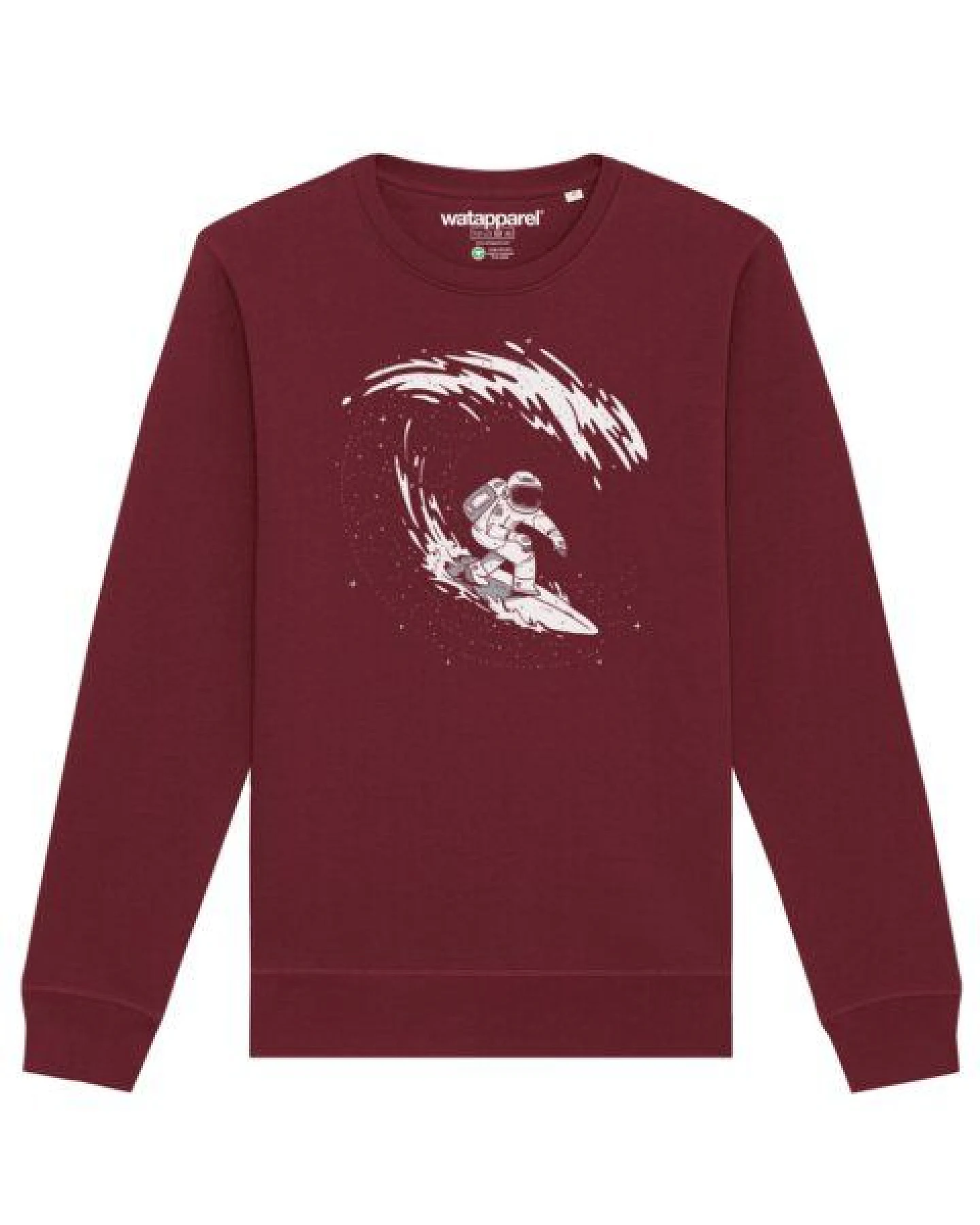 watapparel Sweatshirt Unisex Surfing Spaceman – Ansicht 2
