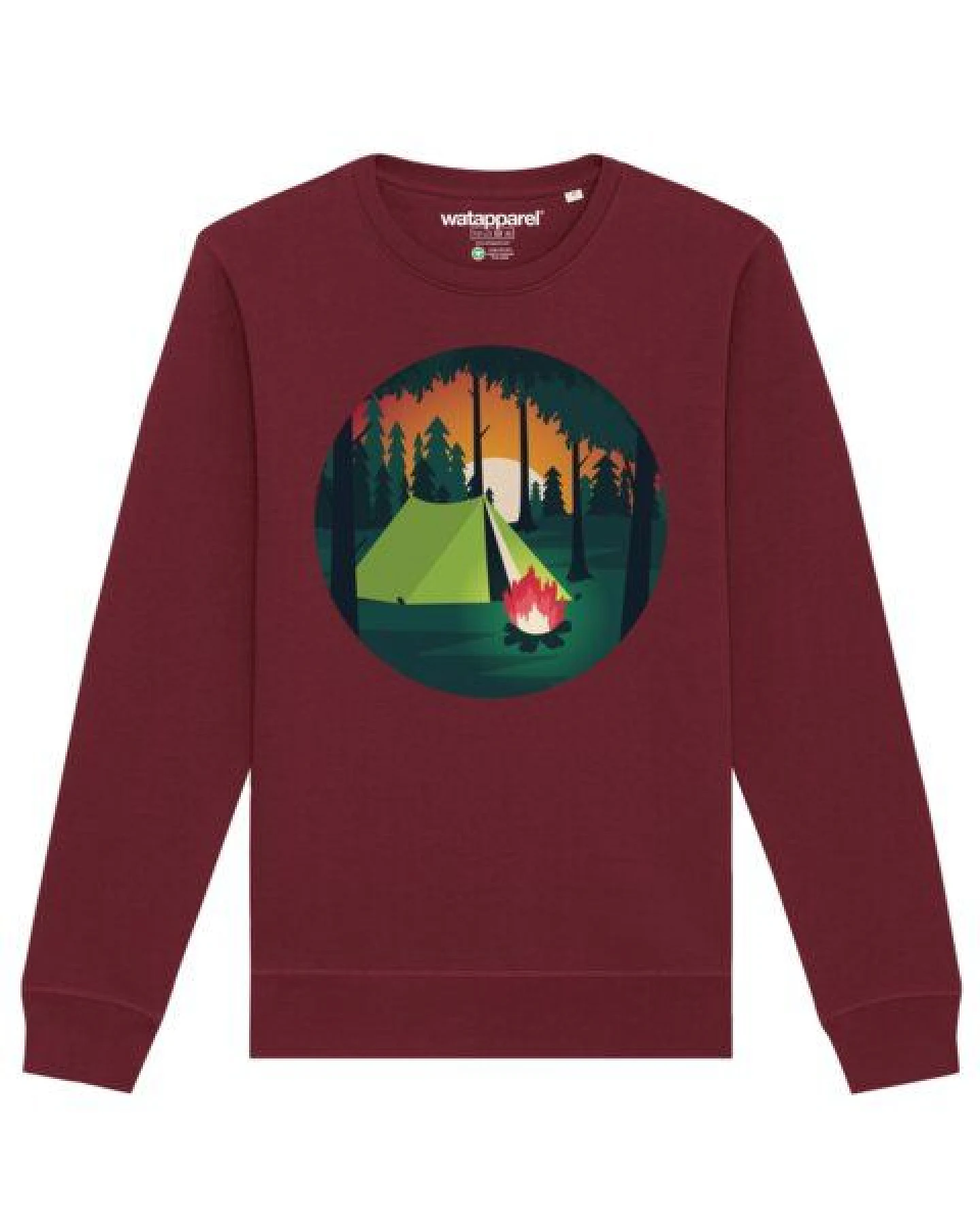 watapparel Sweatshirt Unisex Zelten – Ansicht 2