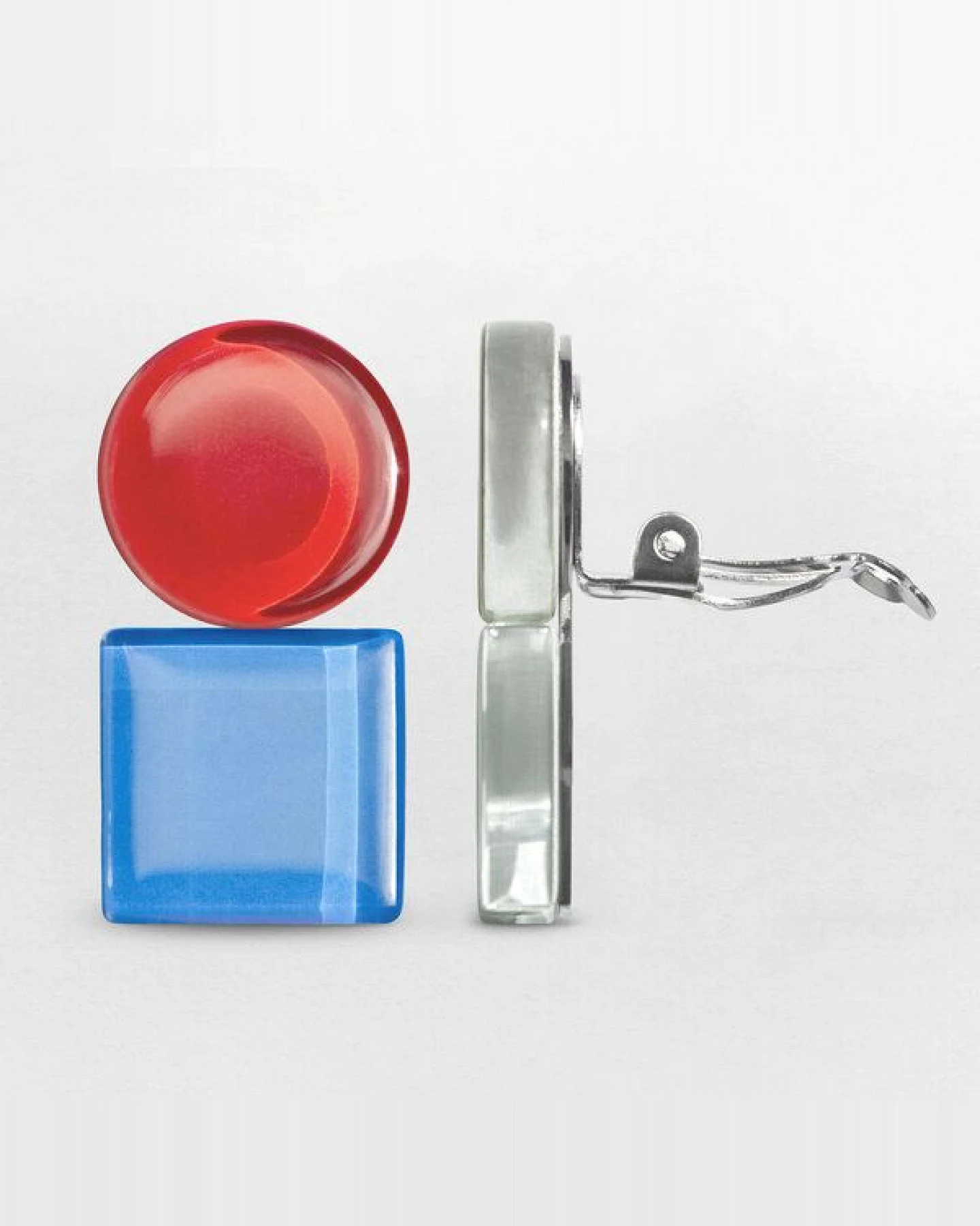 ALEXASCHA Geometrische Clip Ohrringe aus Glas – Ansicht 4