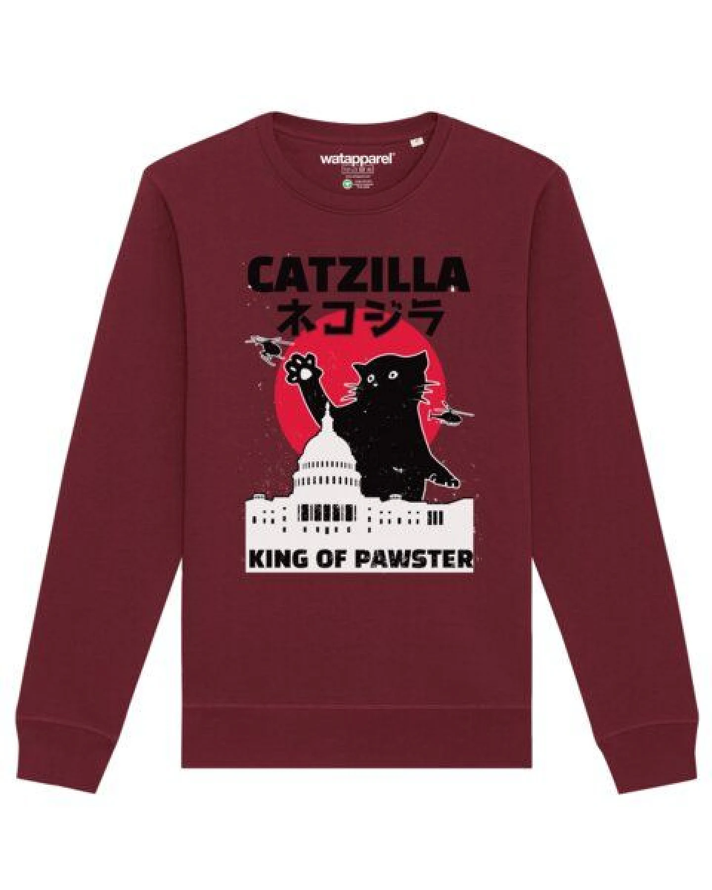 watapparel Sweatshirt Unisex Catzilla – Ansicht 2