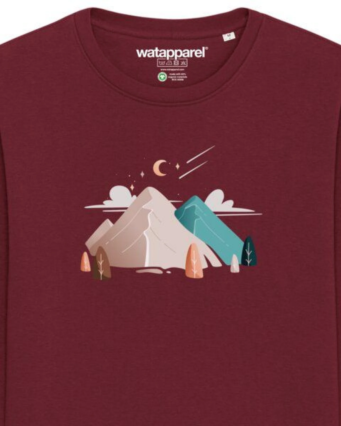 watapparel Sweatshirt Unisex Night & Clouds – Ansicht 3