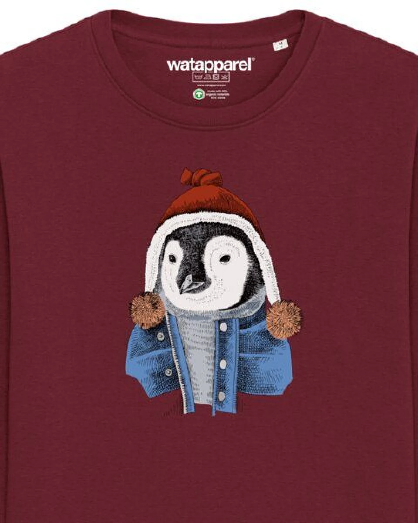 watapparel Sweatshirt Unisex Pinguin – Ansicht 3