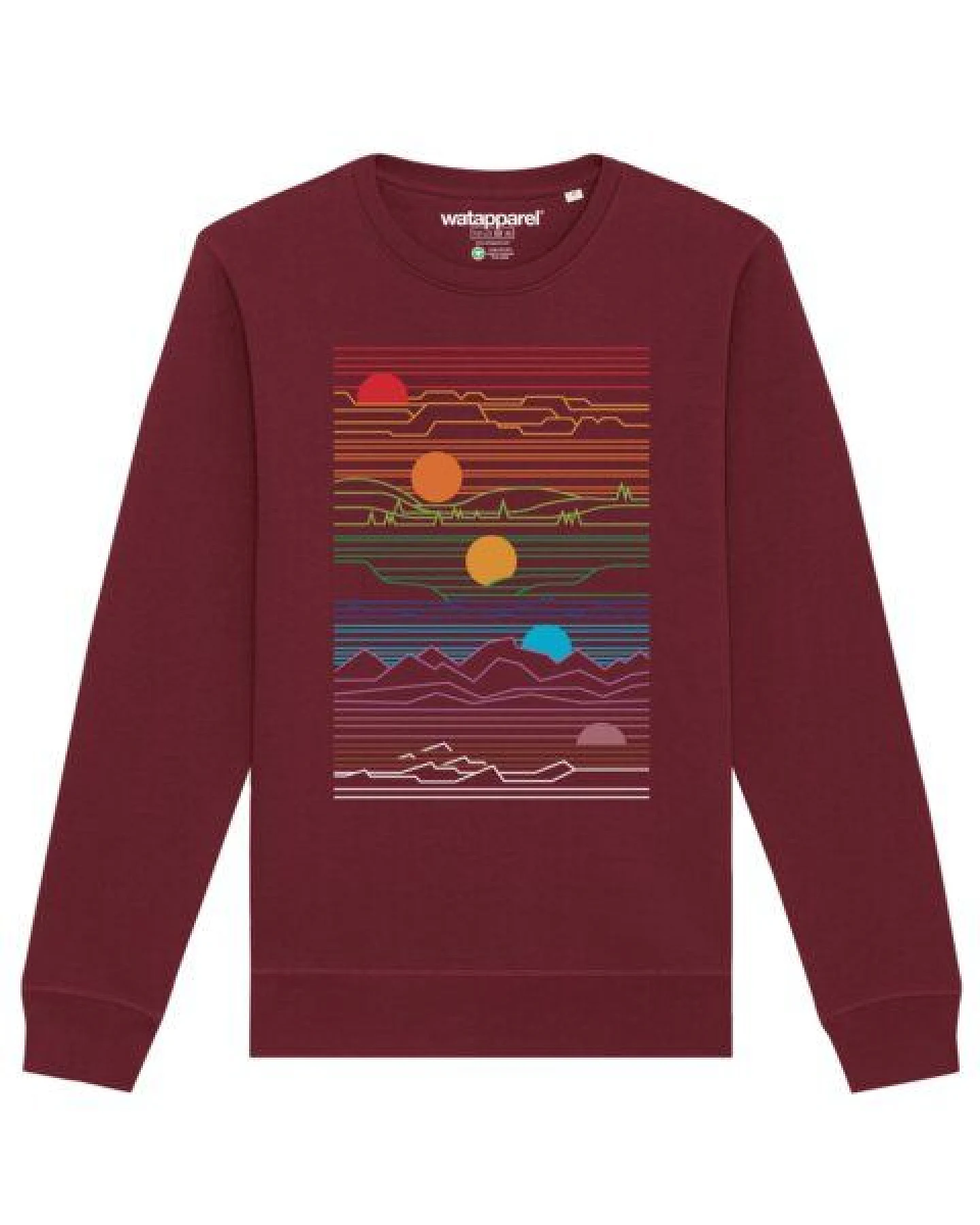 watapparel Sweatshirt Unisex Sun And Moon – Ansicht 2