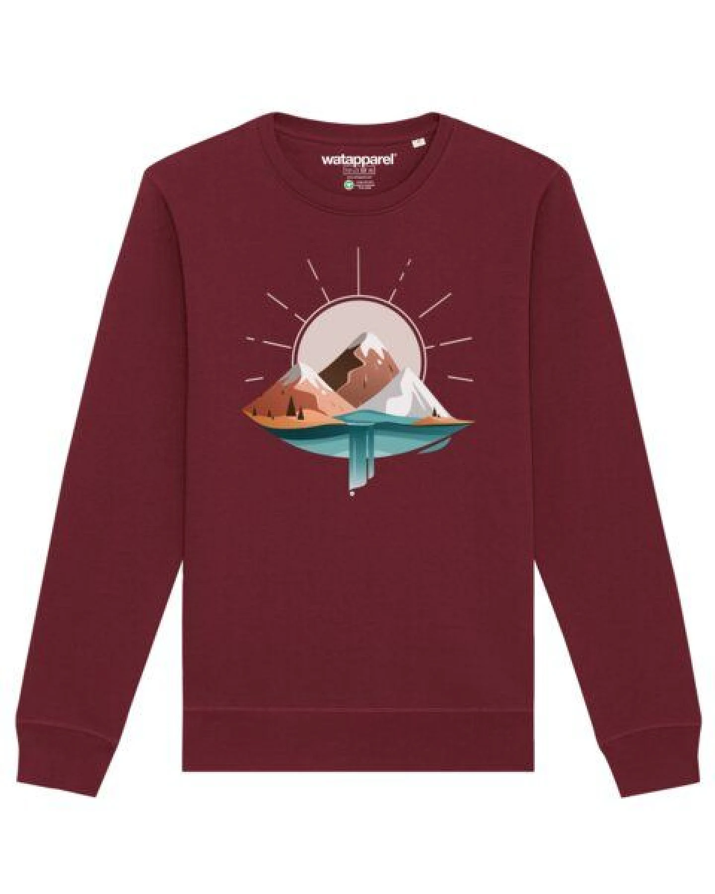 watapparel Sweatshirt Unisex Sunrise & Lake – Ansicht 2