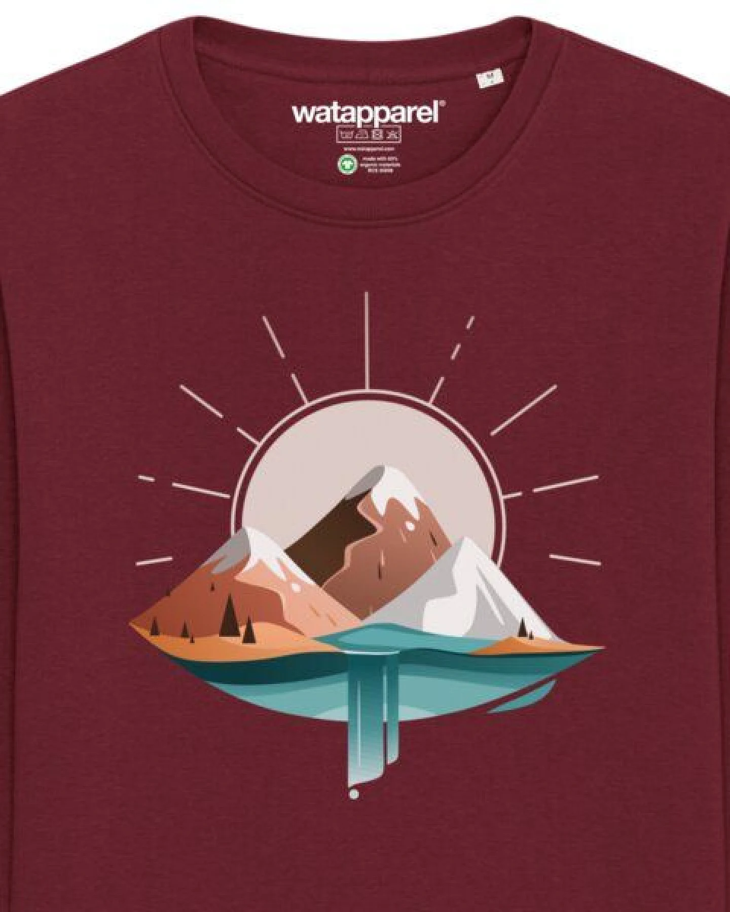 watapparel Sweatshirt Unisex Sunrise & Lake – Ansicht 3