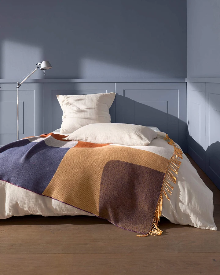 hessnatur Lambswool Mix Plaid LUNA aus Bio-Schurwolle und Bio-Baumwolle - rosa - Größe 130x180 cm