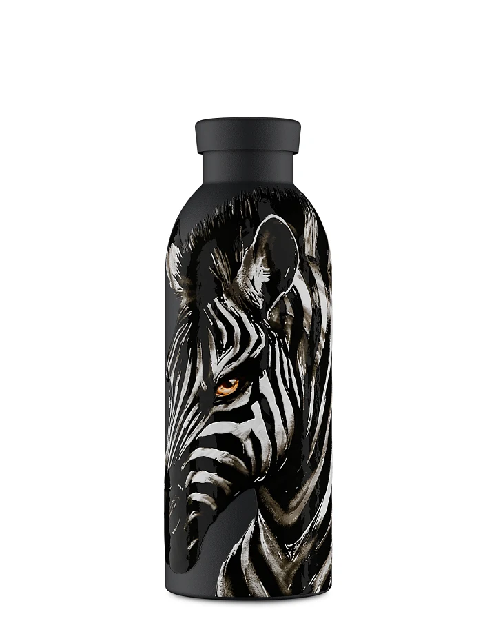 Thermos Trinkflasche aus Edelstahl 500 ml, schwarz, Clima Bottle Juventus - 24Bottles