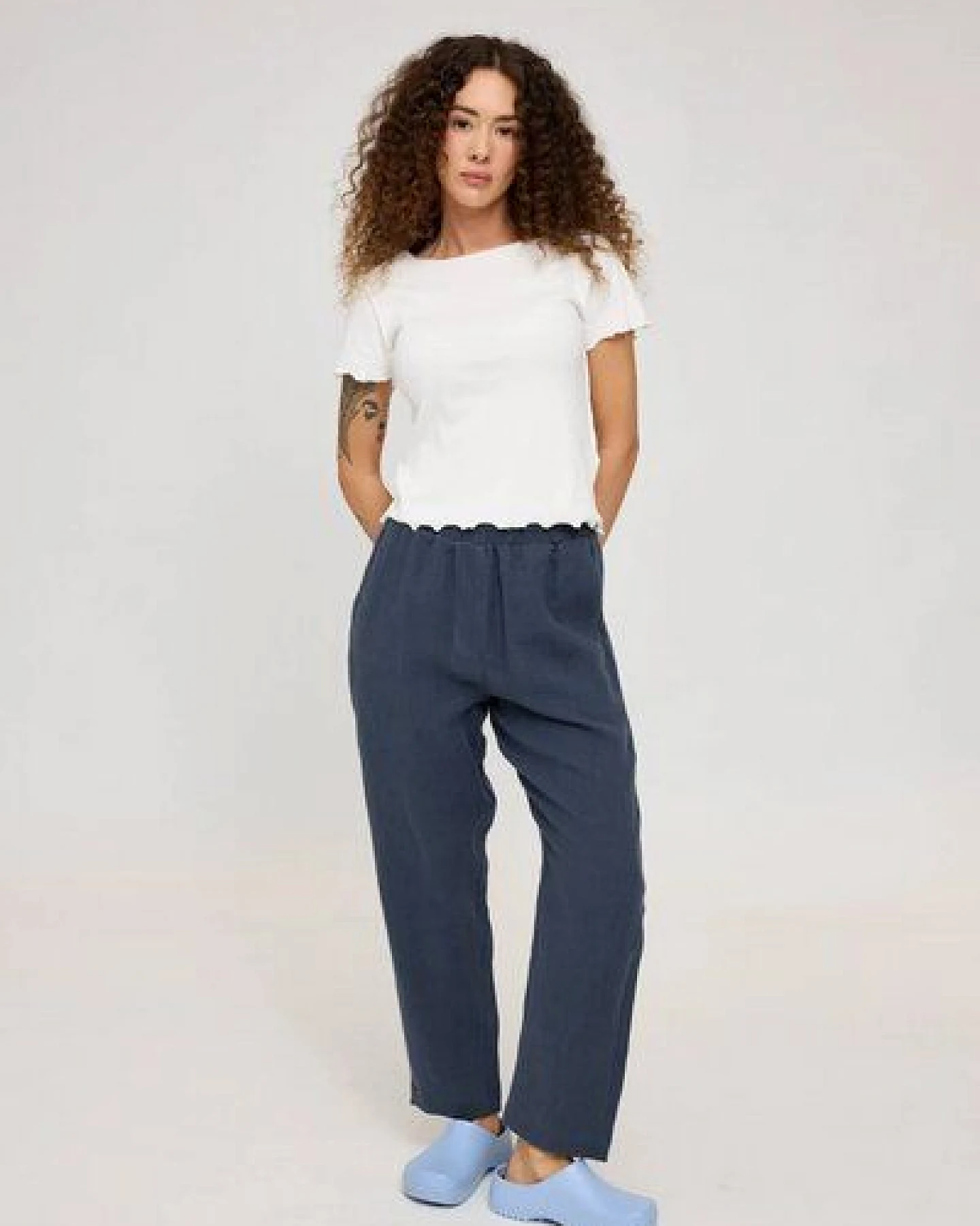 Mazine Hose - Straight Leg Linen Pants - aus 100% Leinen – Ansicht 4