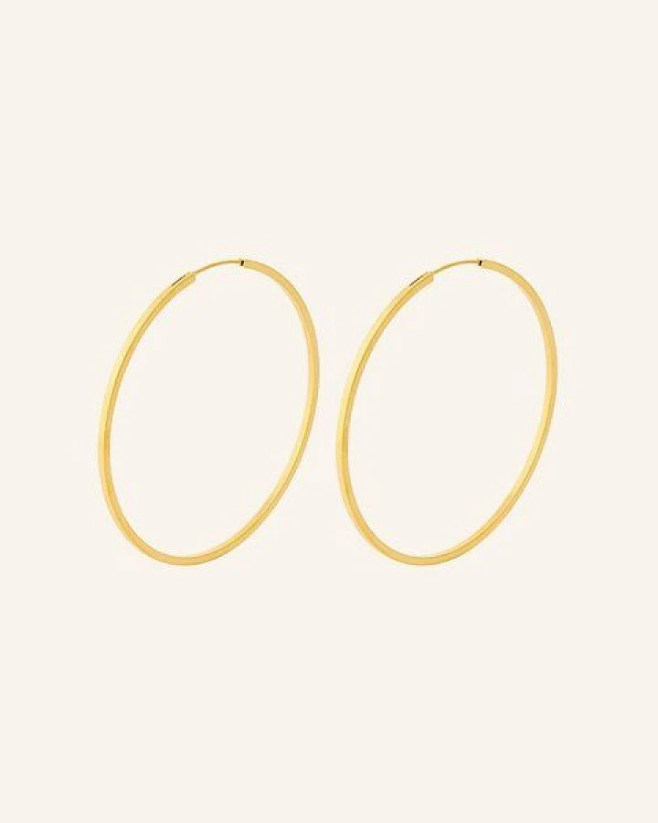 Pernille Corydon Orbit Hoops / Gold plated recycled sterling silver