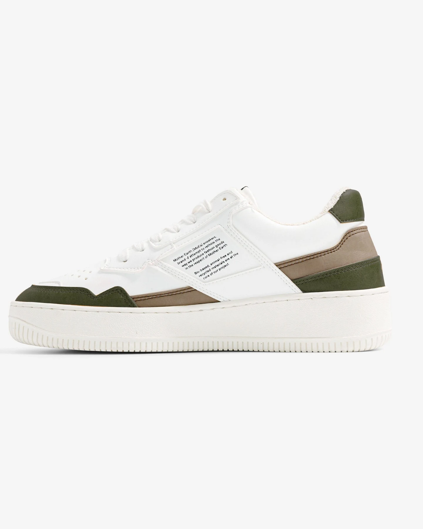 MoEa Herren vegan Sneaker Gen1 Braun Grün Weiß – Ansicht 2