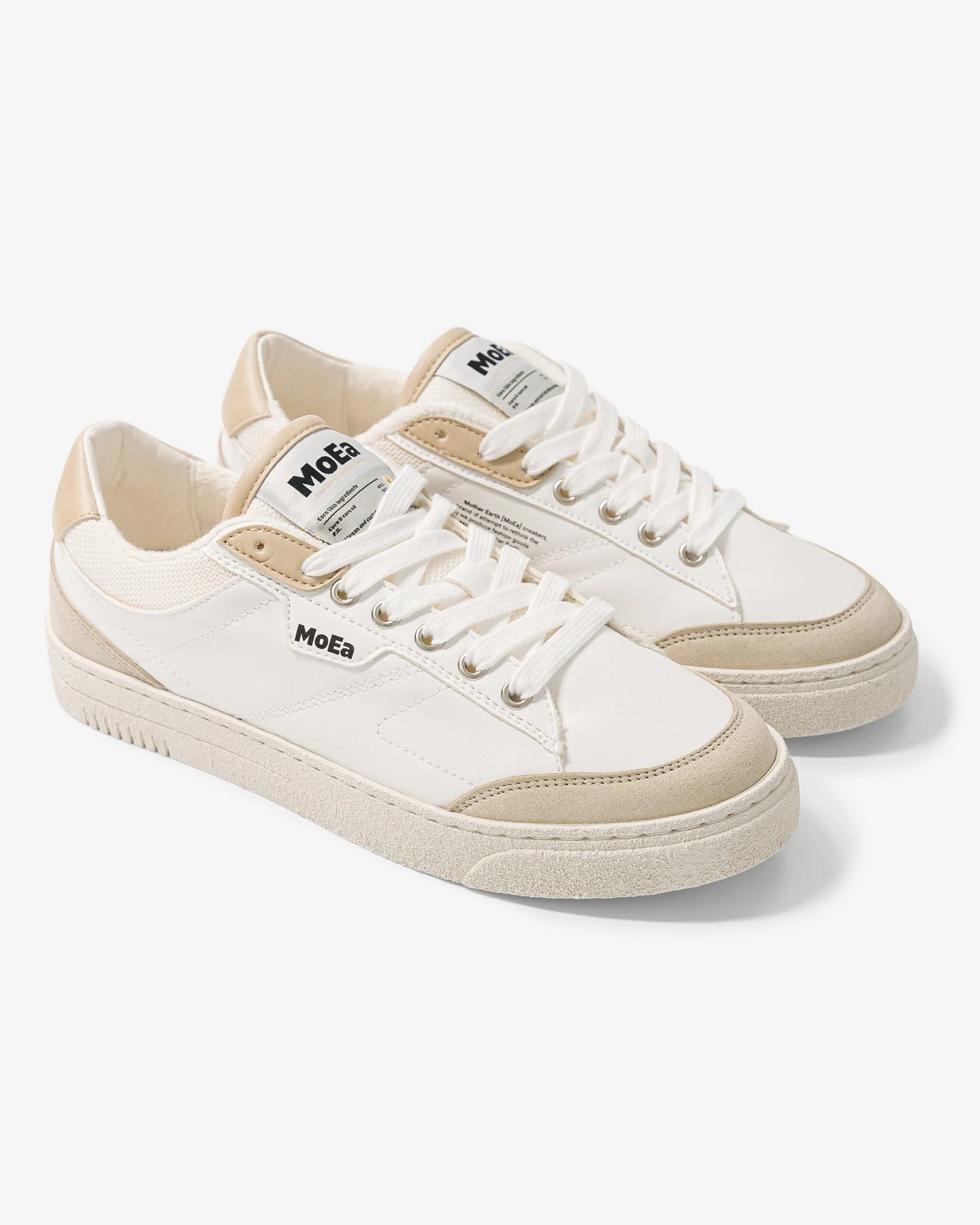 MoEa Herren vegan Sneaker Gen3 Mais Weiß & Beige – Ansicht 2