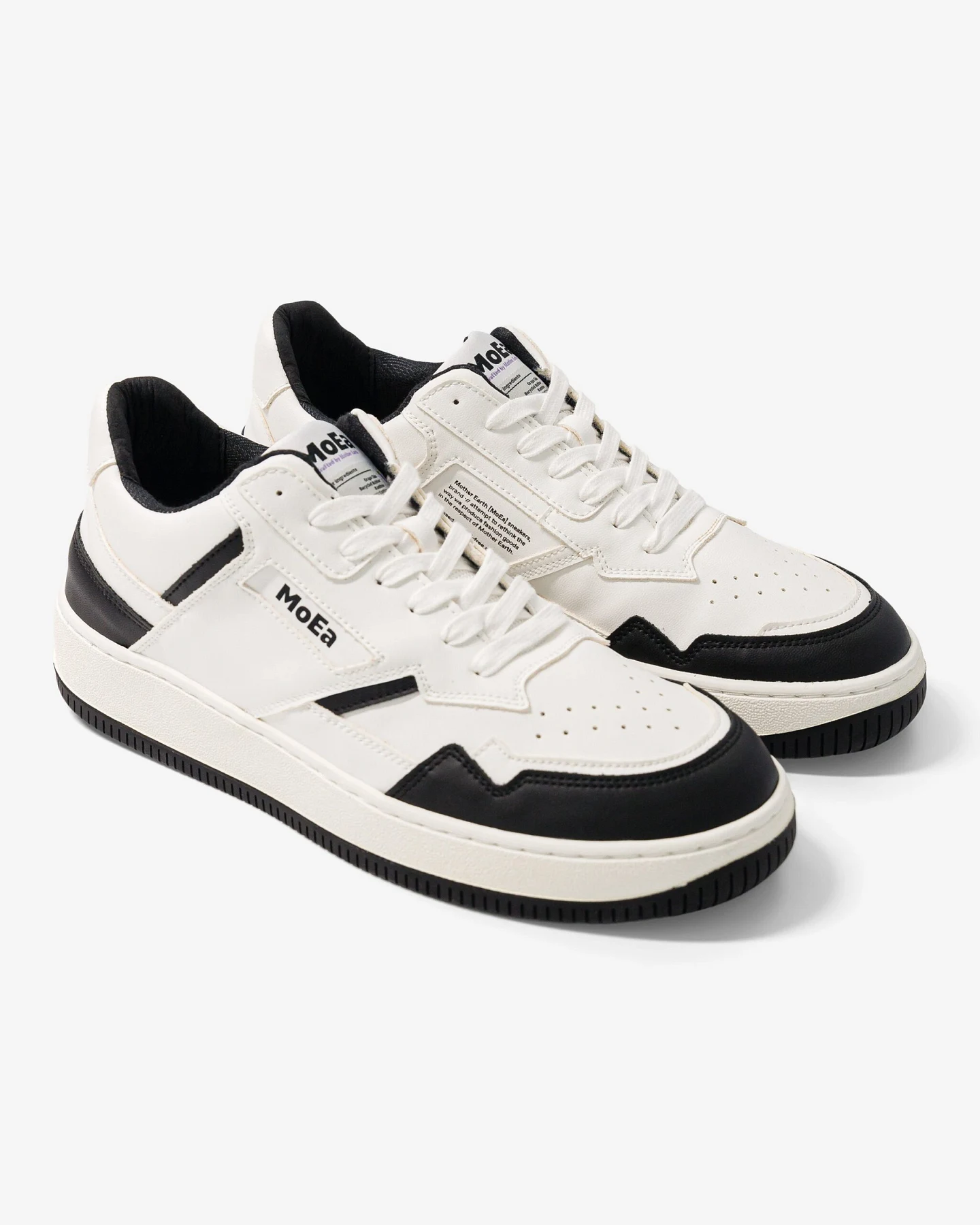 MoEa Herren vegan Sneaker Gen1 Sport Trauben Weiß & Schwarz – Ansicht 2