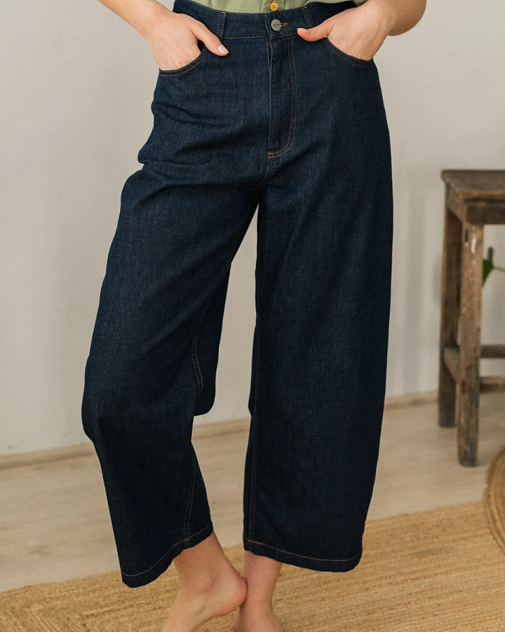 TWOTHIRDS Damen vegan Jeans Karri Dunkelblau
