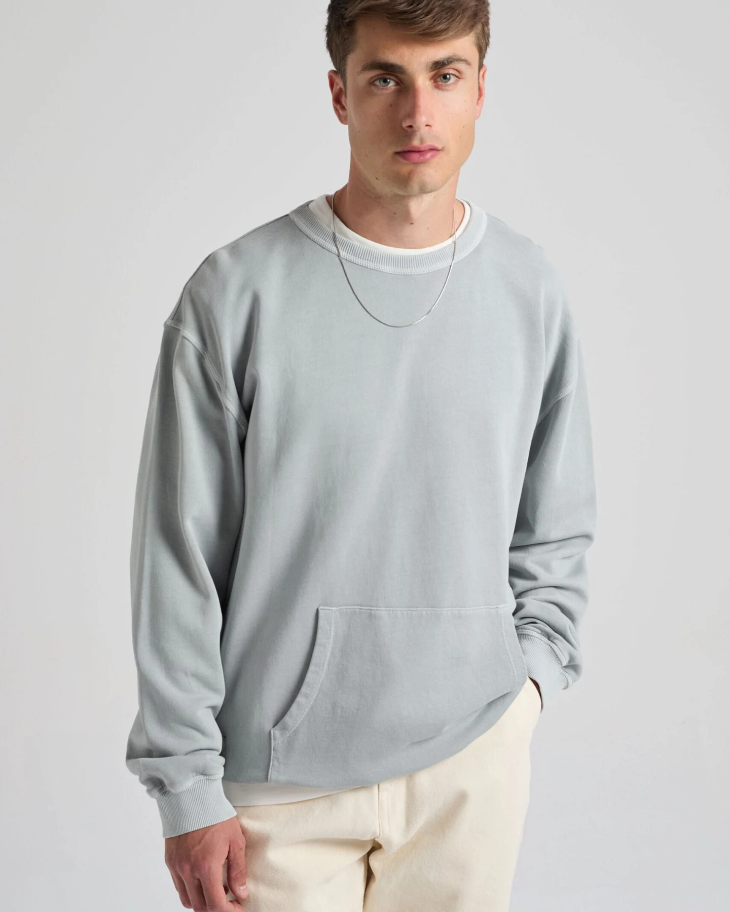 Trendsplant Herren vegan Sweatshirt Hangar Quarry Blue – Ansicht 2