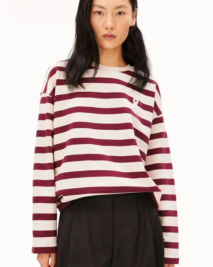 ARMEDANGELS Damen vegan Pullover Frankaa Bold Velvet Red