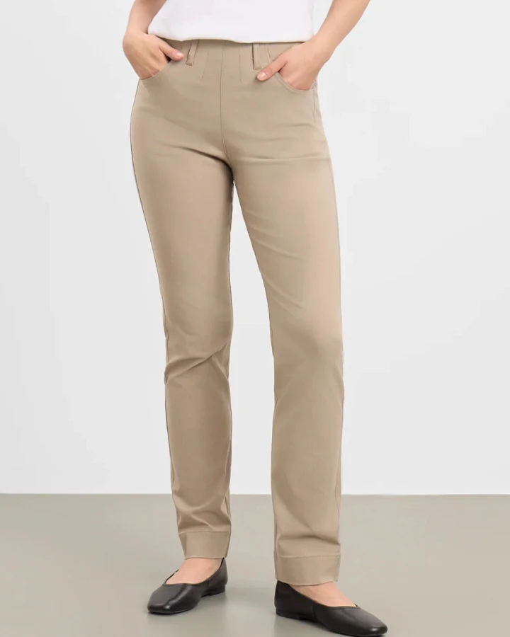 LAURIE Damen vegan Hose Kelly Regular Mittellang Farbe Clay