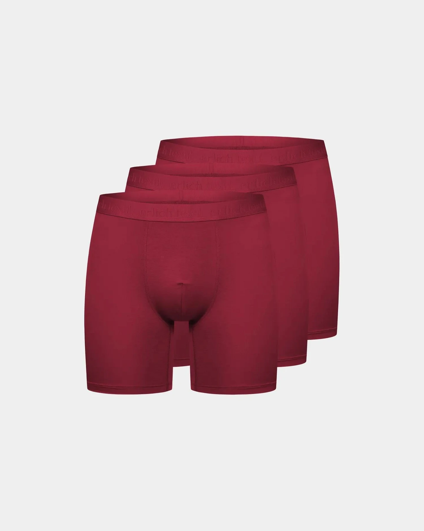 erlich textil Light Touch Lange Pants im 3er Pack für Männer aus Lyocell in bordeaux – Ansicht 2