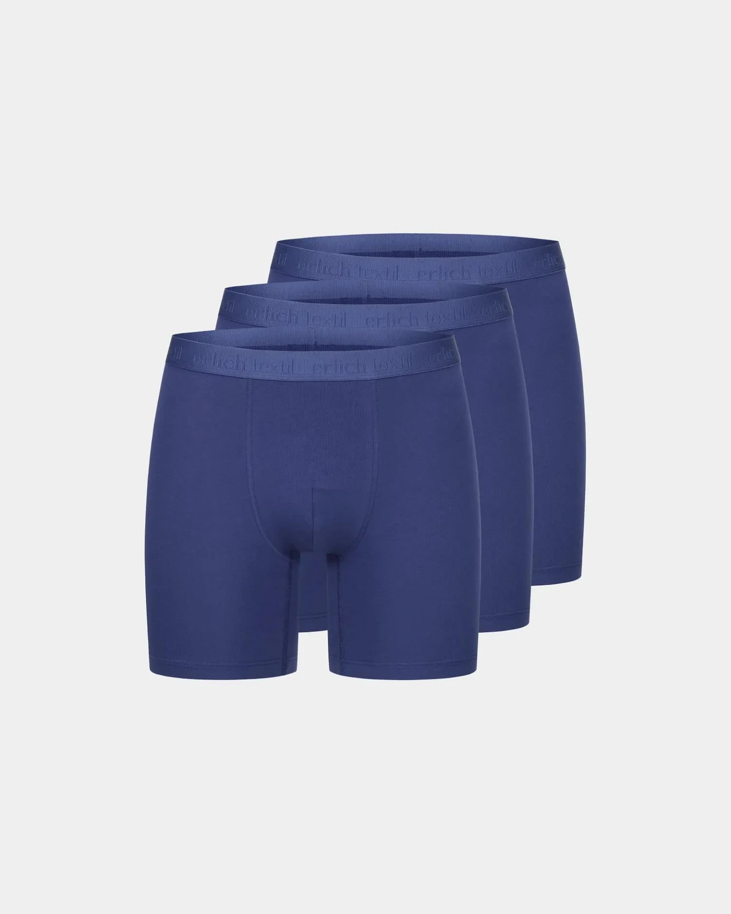 erlich textil Casual Cotton Lange Pants im 3er Pack für Männer aus Baumwolle in petrolblau – Ansicht 2
