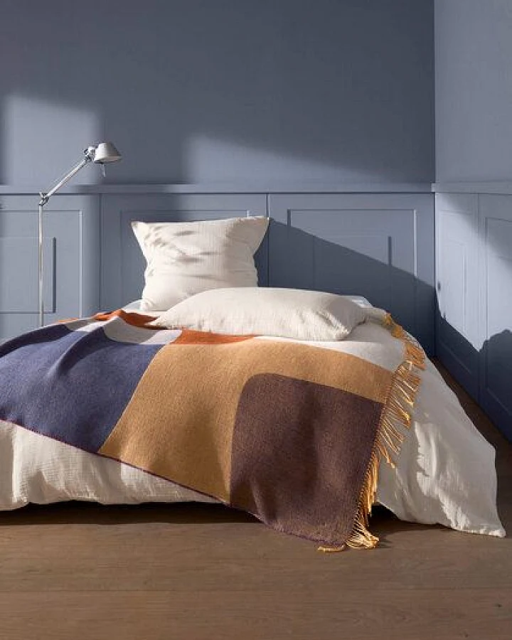 Produktseite: hessnatur Lambswool Mix Plaid LUNA aus Bio-Schurwolle und Bio-Baumwolle