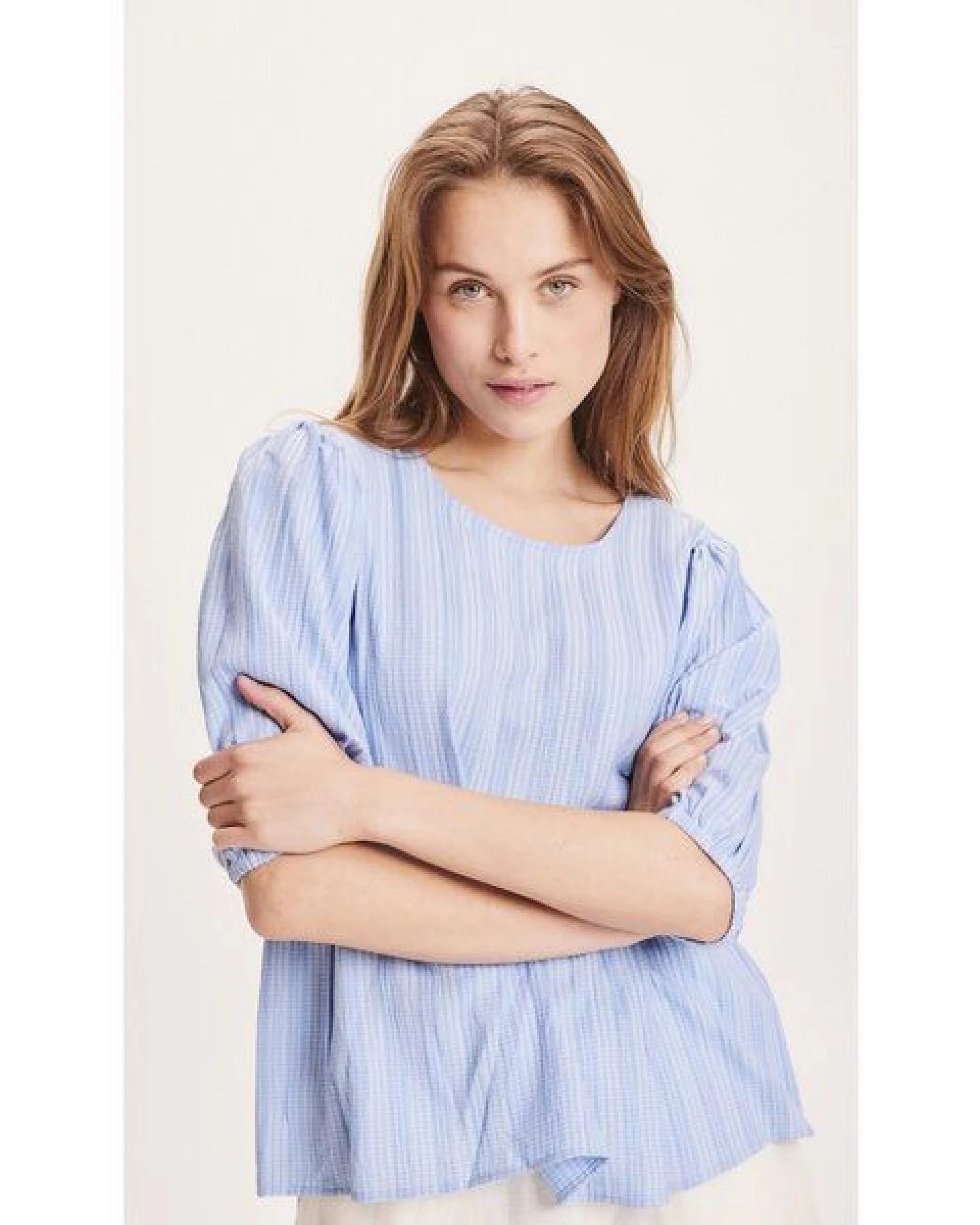 KnowledgeCotton Apparel Bluse LILY aus Tencel und Bio-Baumwolle – Ansicht 4
