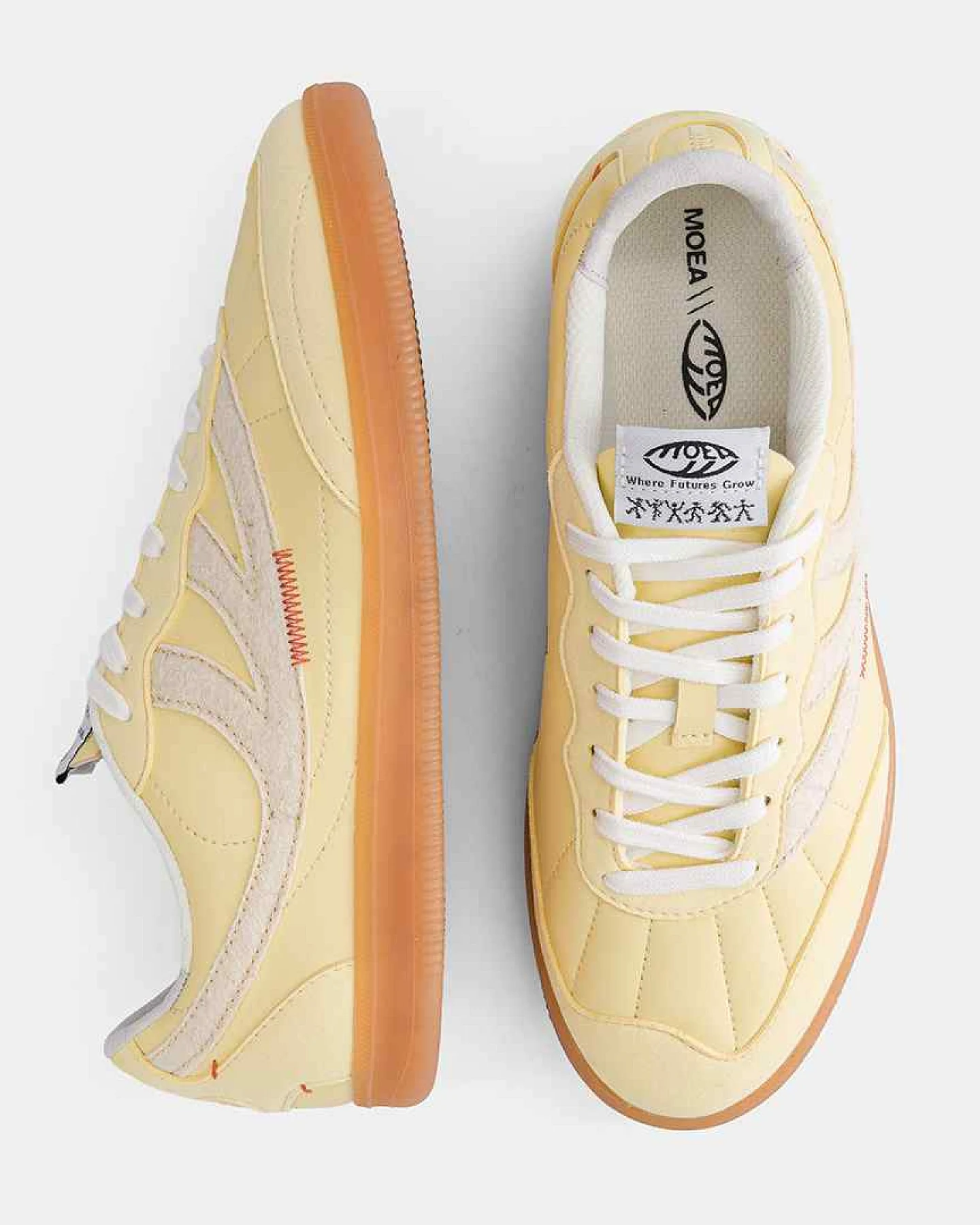 MoEa Herren vegan Sneaker Flow Full Yellow Pineapple – Ansicht 2