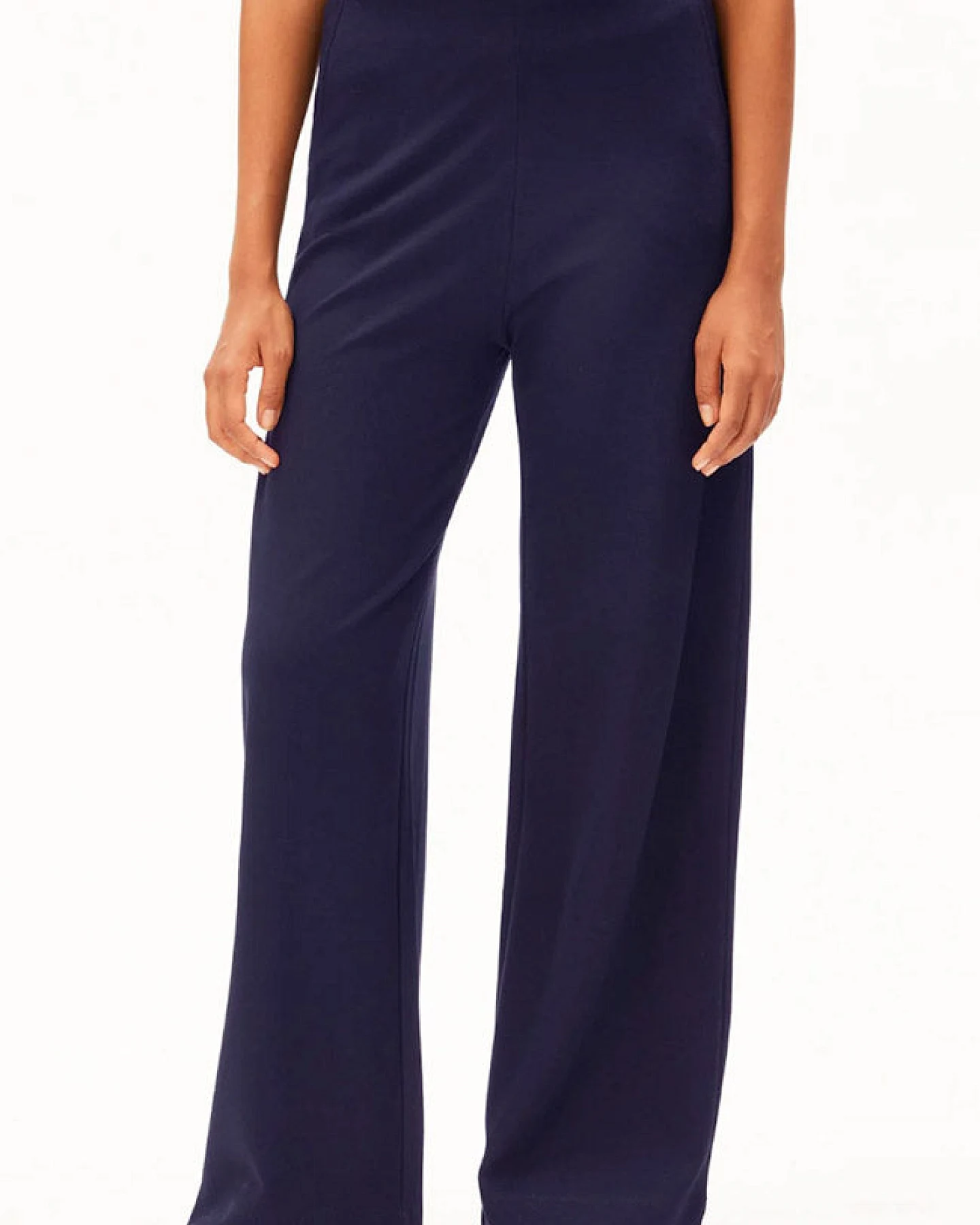 ARMEDANGELS Damen vegan Hose Mit Weitem Bein Marineblau – Ansicht 2