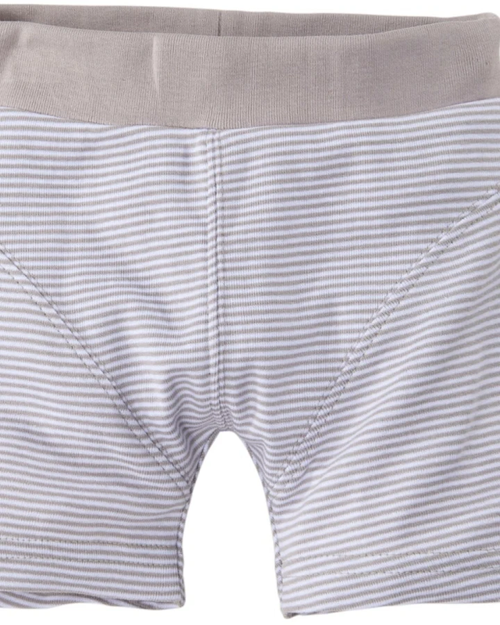 Jungen Boxershorts Bio-Baumwolle grau-weiß gestreift Gr. 128