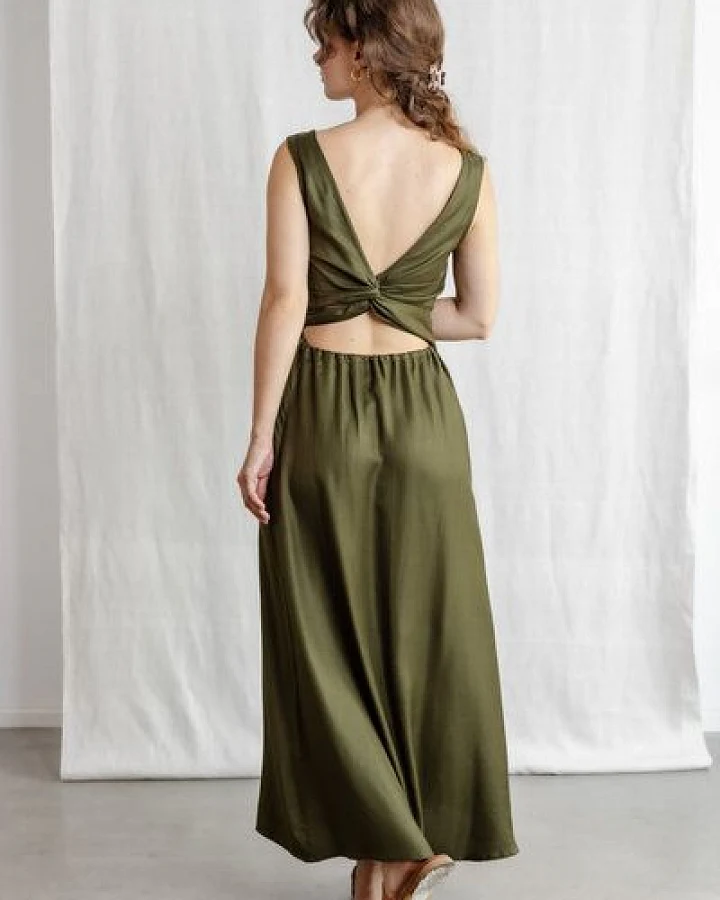 Jyoti - Fair Works Modal Kleid Khushi Khaki