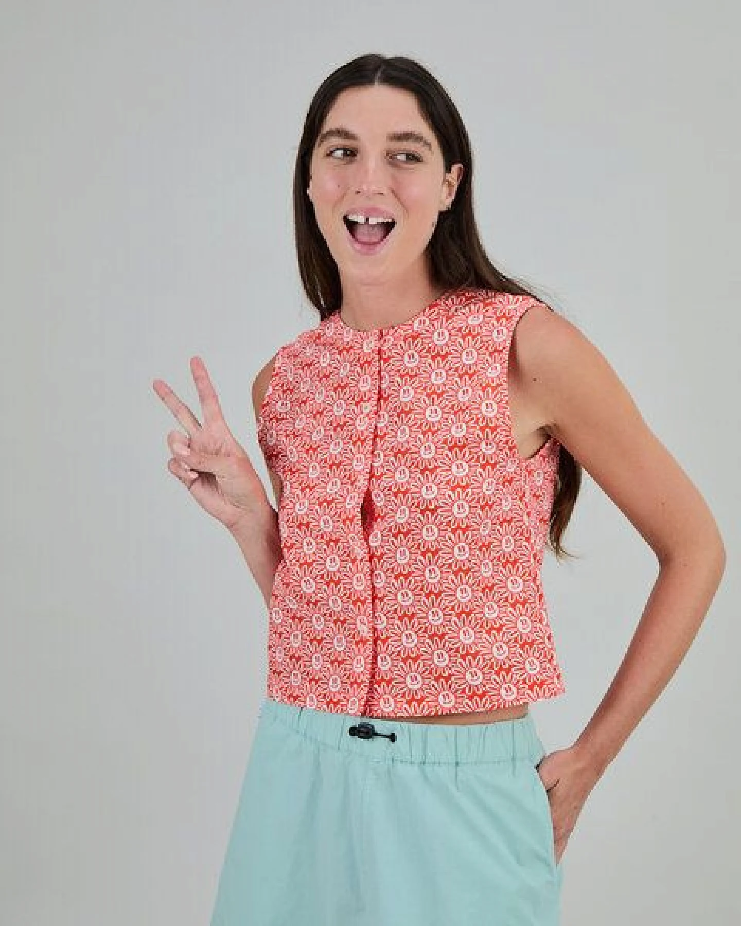 Brava Fabrics Bluse Asis Percales Daisy – Ansicht 2
