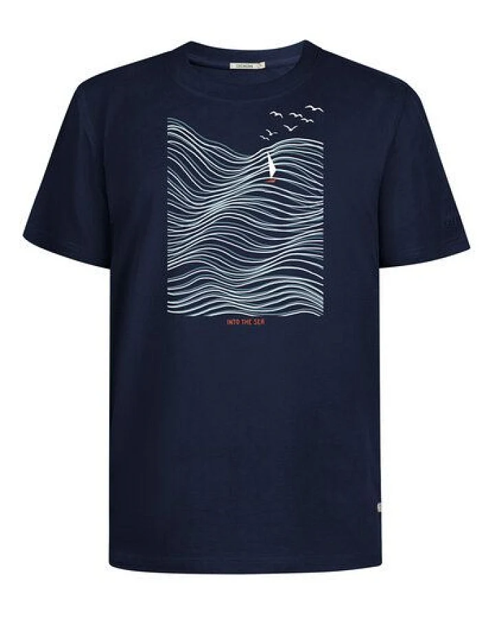 GREENBOMB Nature Sea Vibes Fusion - Lässiges T-Shirt aus Bio-Baumwolle / hochwertiger Print / GOTS / Fair & Vegan