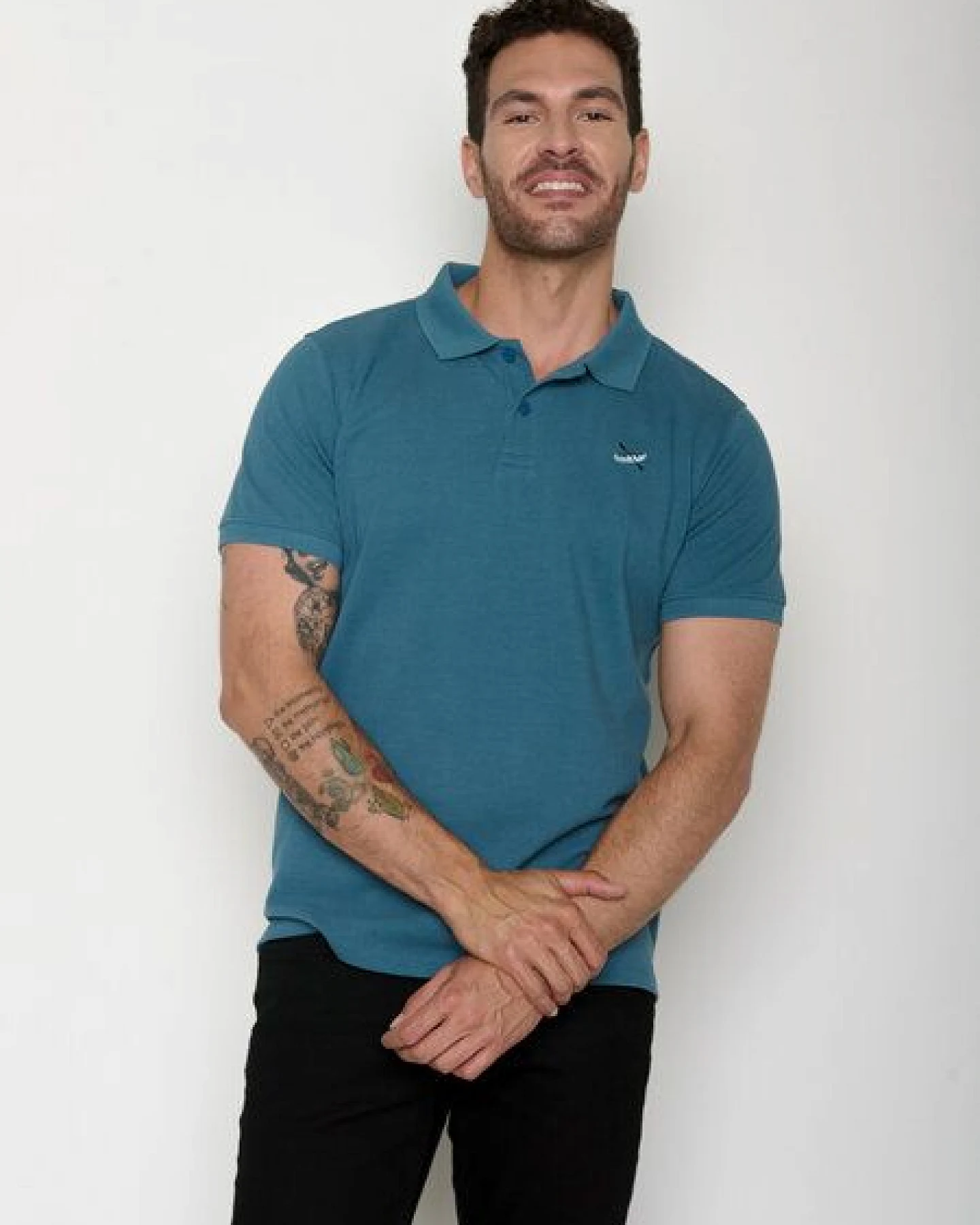 GREENBOMB Polo-Shirt Canoe Cross Strike Tidal Blue – Ansicht 2