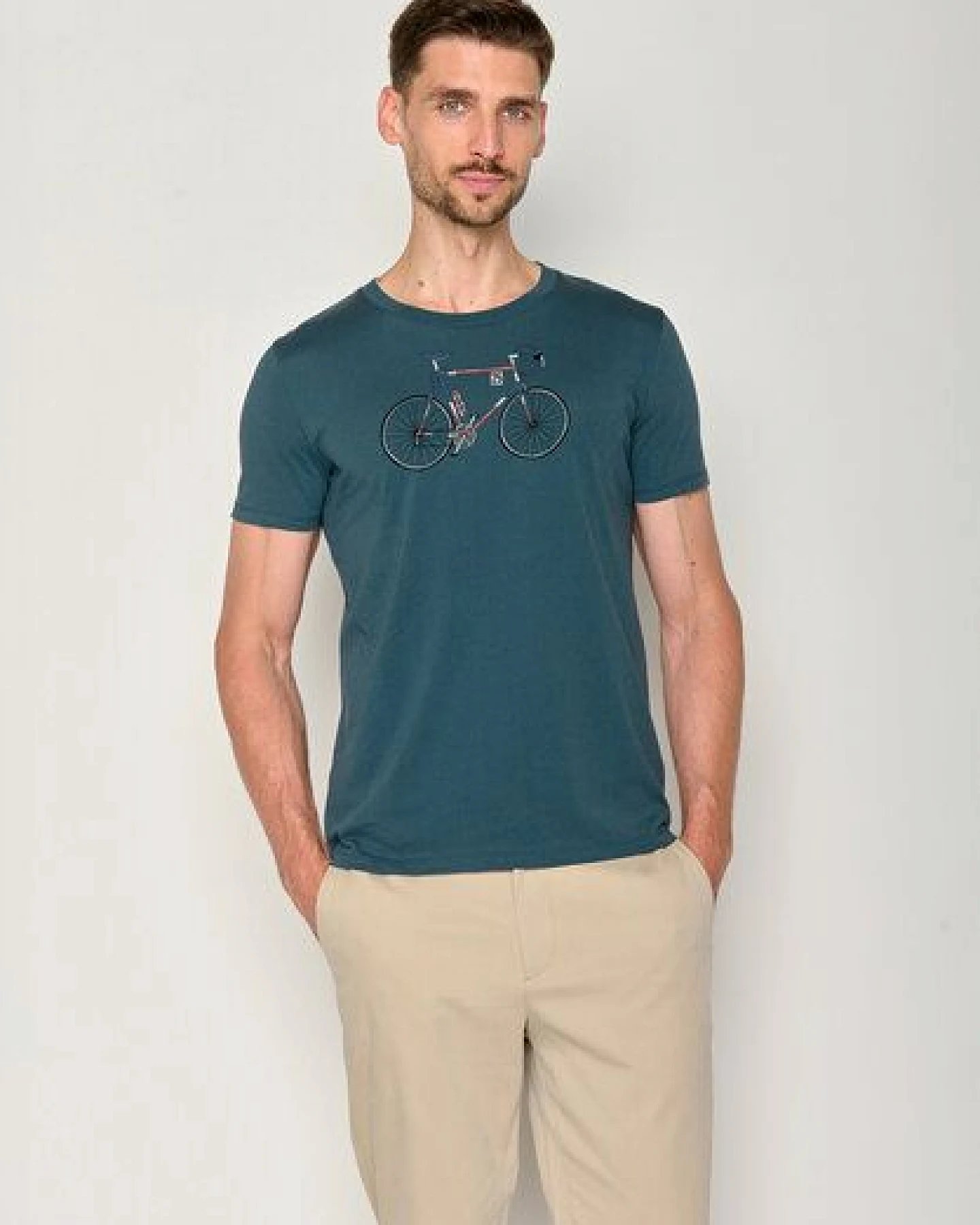 GREENBOMB Bike Mikkel Guide - Sportliches T-Shirt aus Bio-Baumwolle / hochwertiger Print / GOTS / Fair & Vegan – Ansicht 2