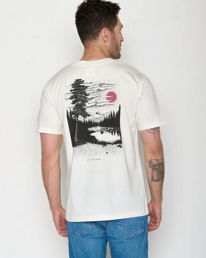 GREENBOMB River Idyll Fusion - Lässiges Oversize-T-Shirt aus Bio-Baumwolle / hochwertiger Print / GOTS / Fair & Vegan