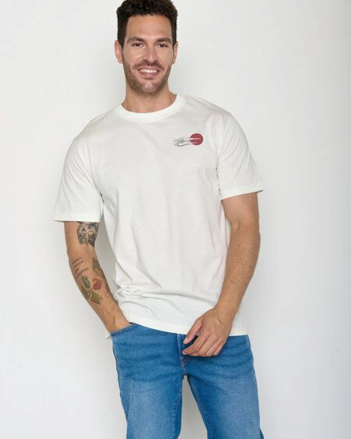 GREENBOMB River Idyll Fusion - Lässiges Oversize-T-Shirt aus Bio-Baumwolle / hochwertiger Print / GOTS / Fair & Vegan – Ansicht 2