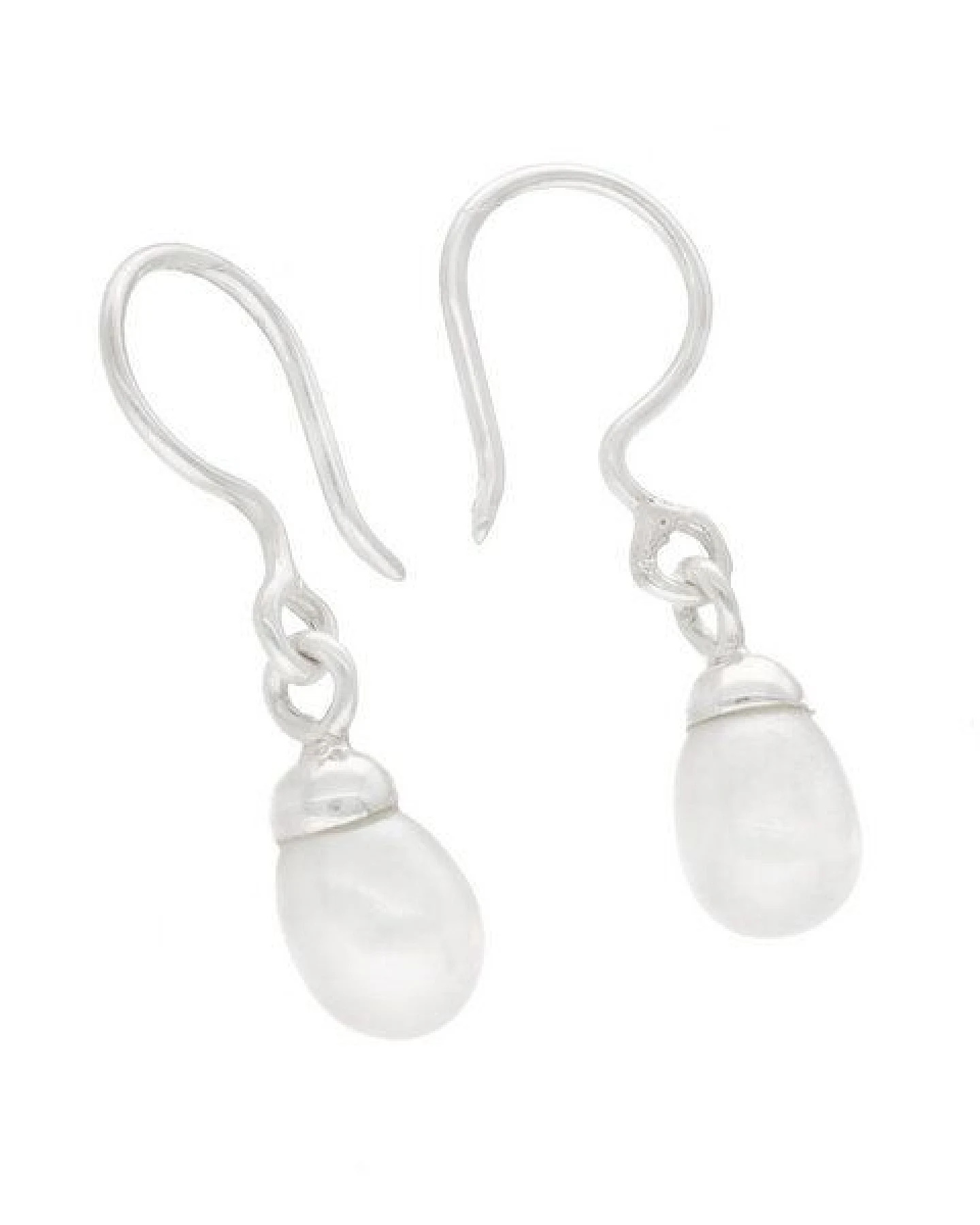 pakilia Silber Ohrringe Perlentropfen Fair-Trade und handmade – Ansicht 3