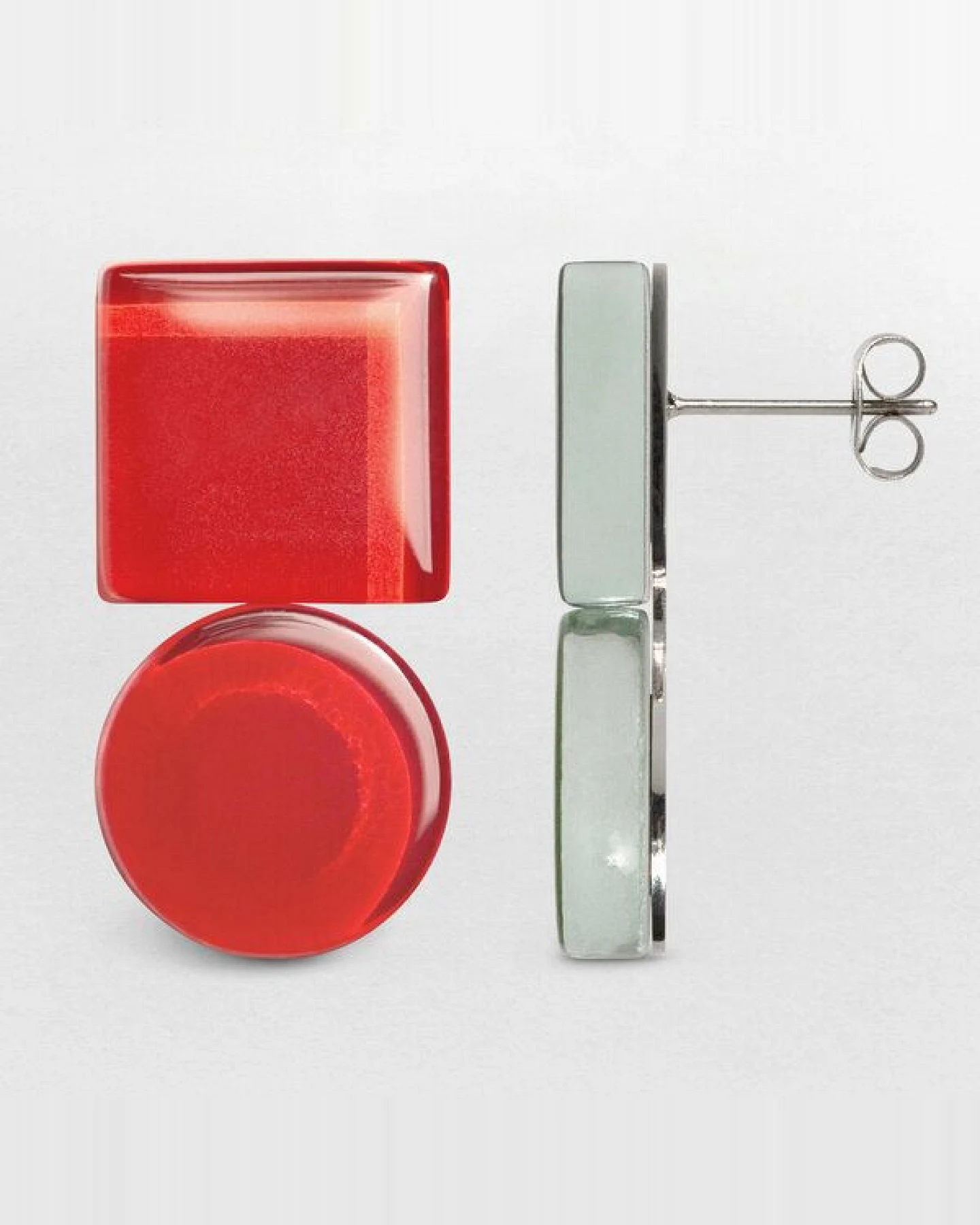 ALEXASCHA Geometrische Statement Ohrringe aus Glas – Ansicht 4