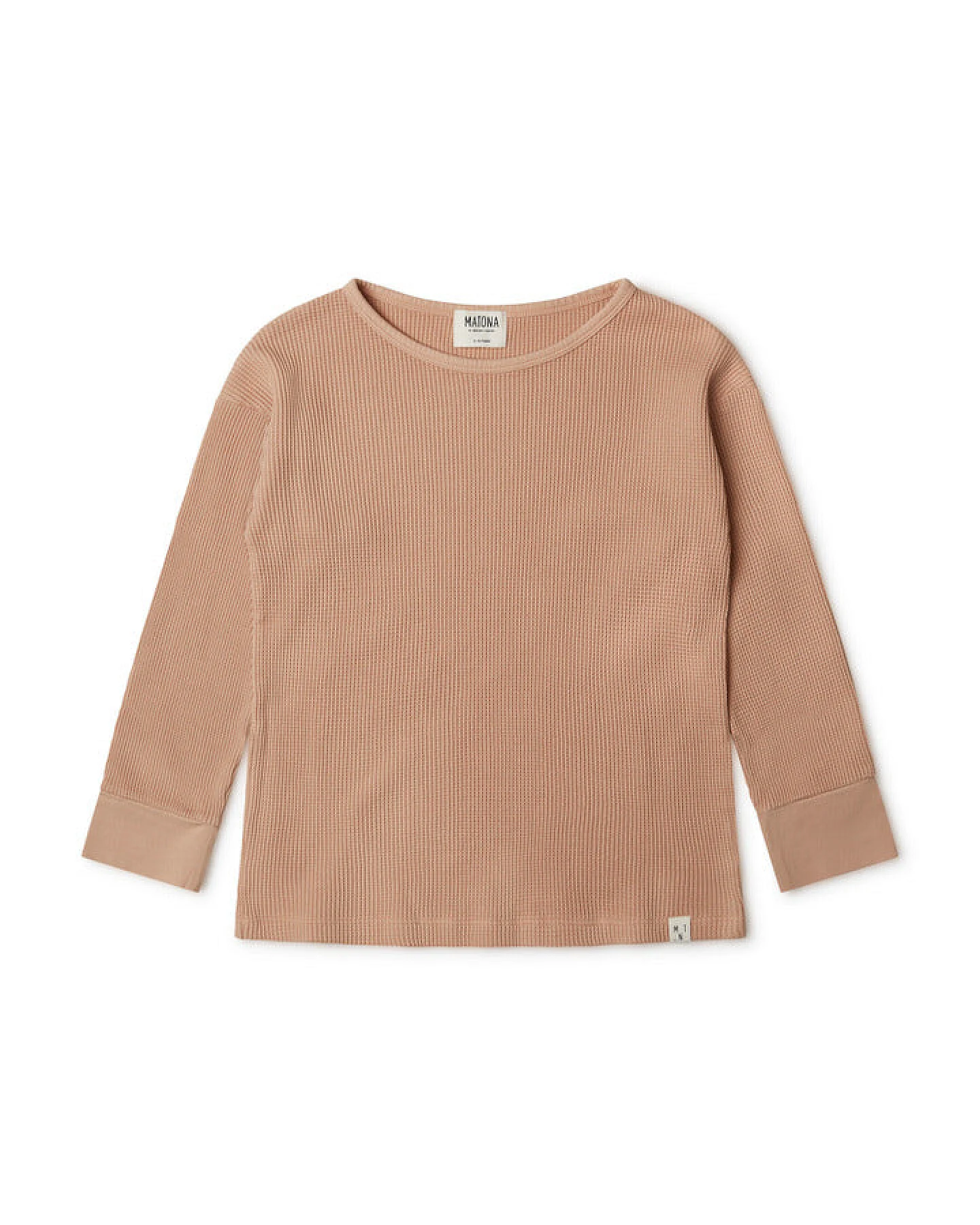 MATONA Damen vegan T-Shirt Langarm Basic Terracotta Orange – Ansicht 2