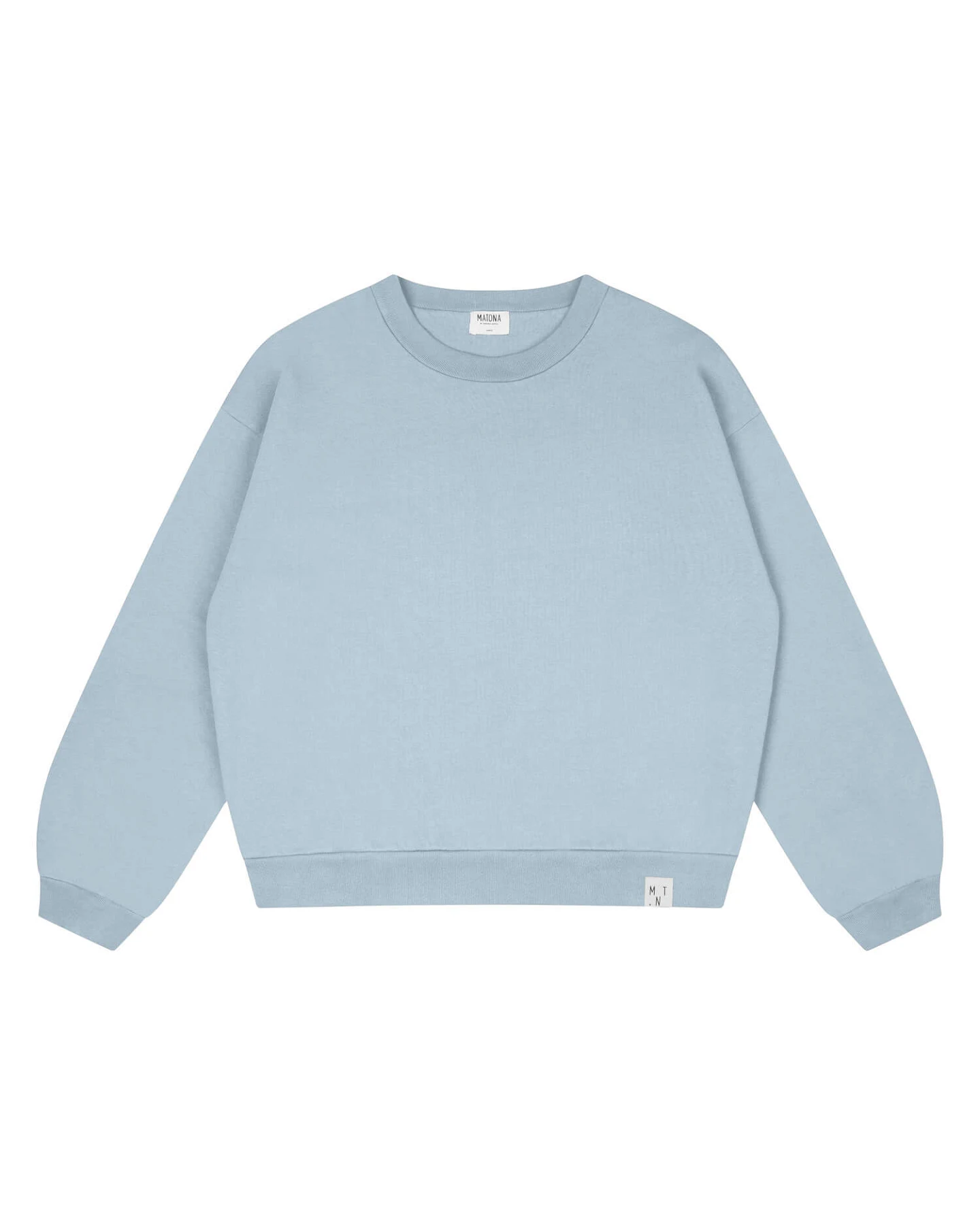 MATONA Damen vegan Sweatshirt Hellblau-Nebel – Ansicht 2