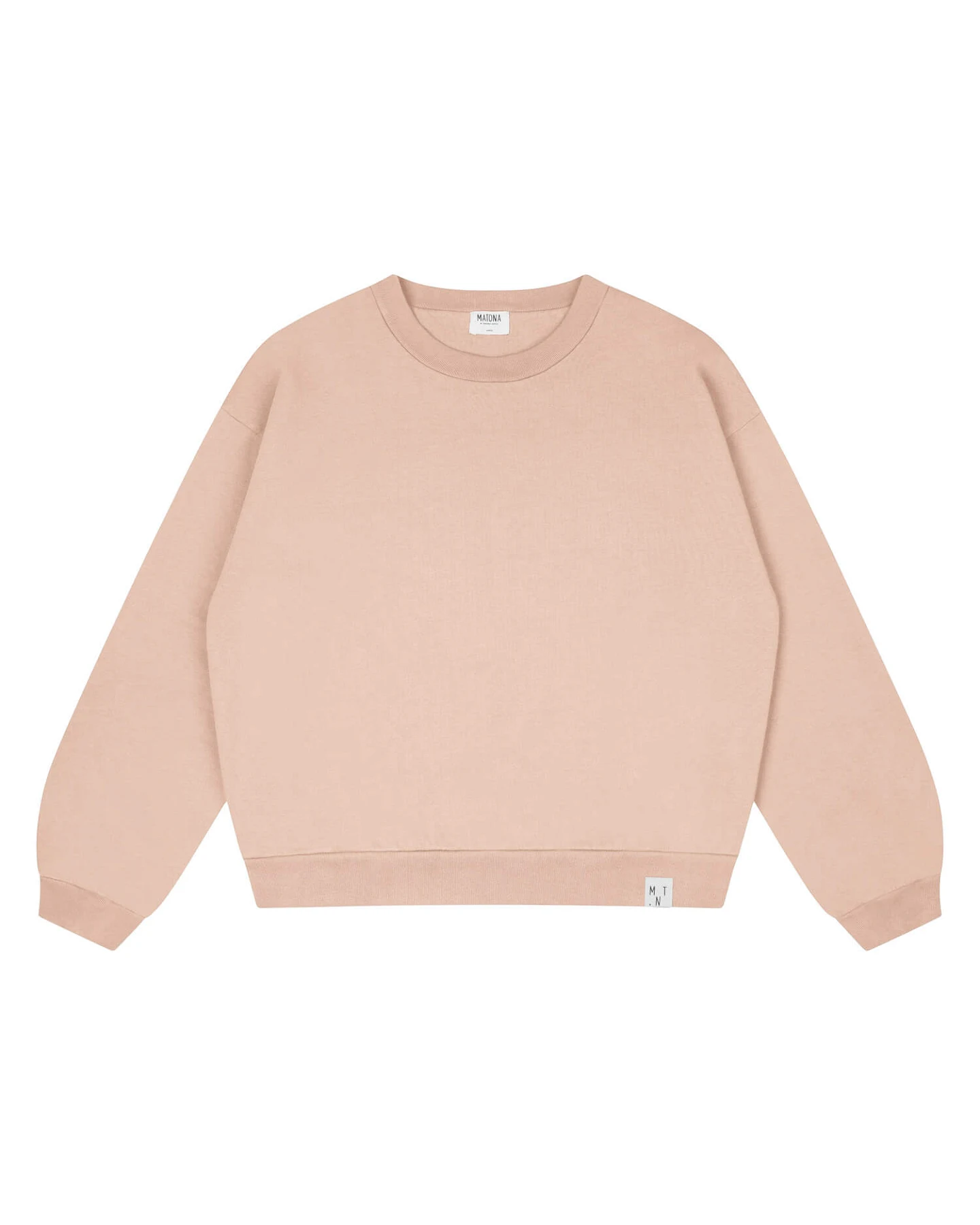 MATONA Damen vegan Sweatshirt Hellrosa Rosa – Ansicht 2