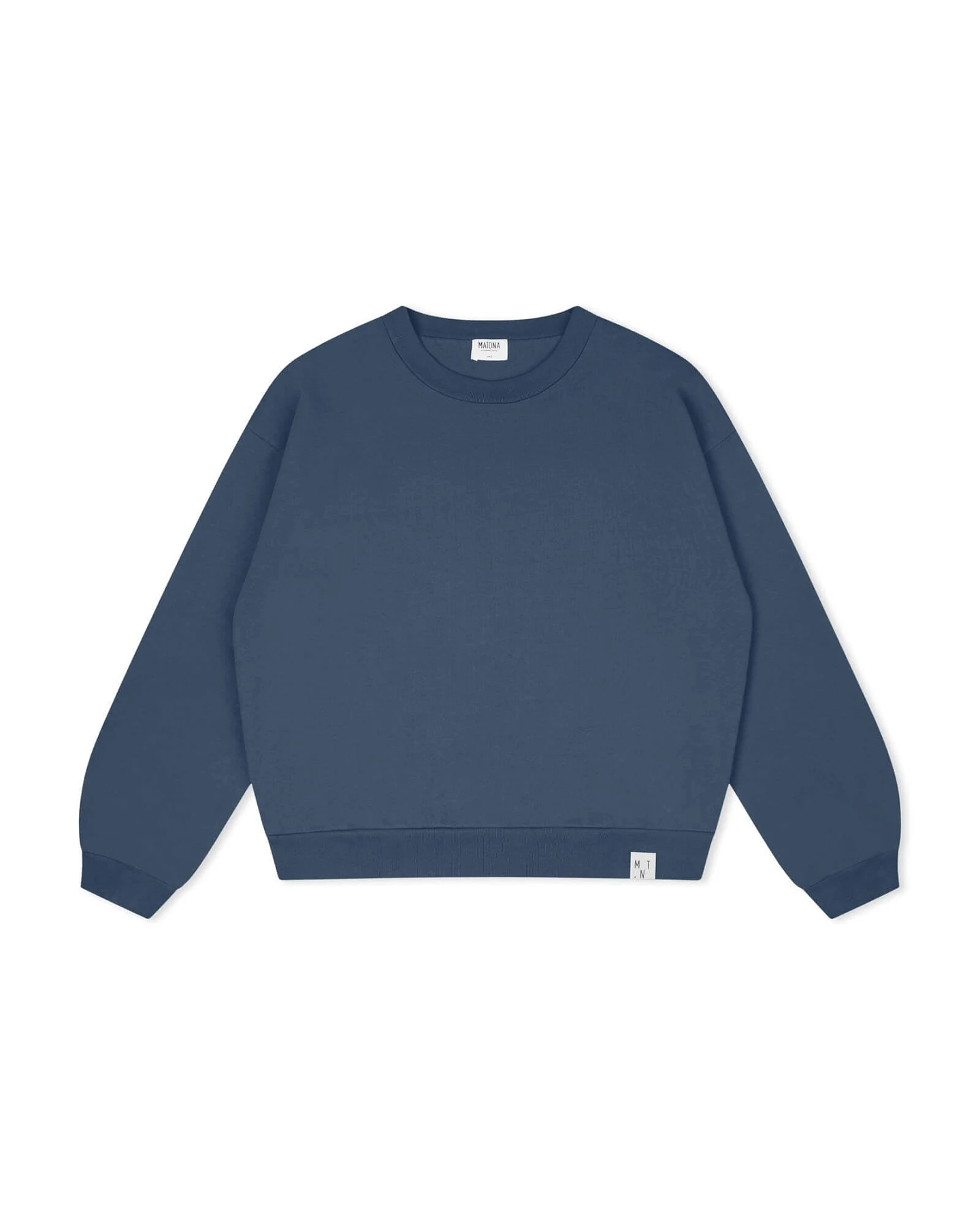 MATONA Damen vegan Sweatshirt Light Sail Blue Baumwolle – Ansicht 2