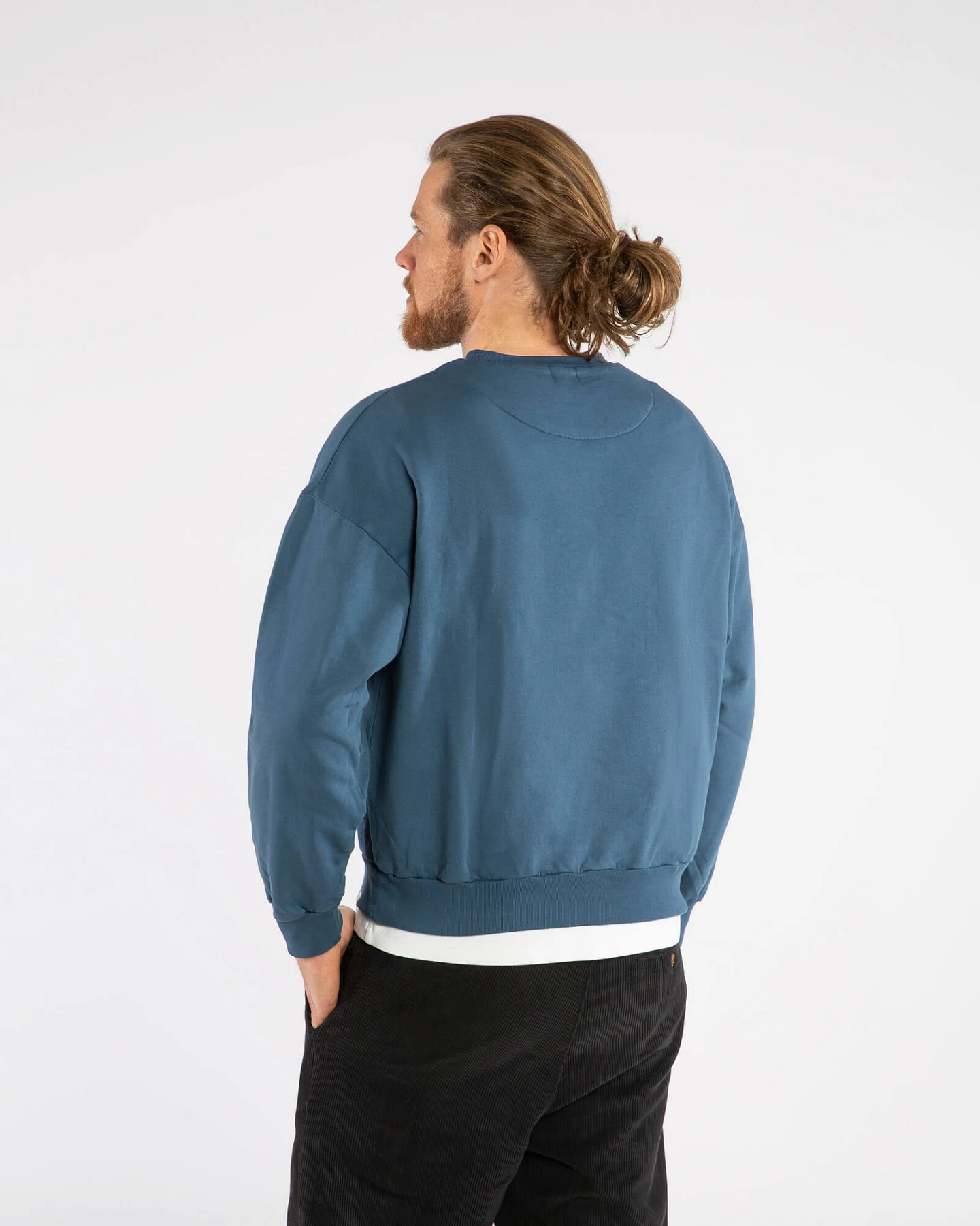 MATONA Herren vegan Sweatshirt Segel Blau – Ansicht 2