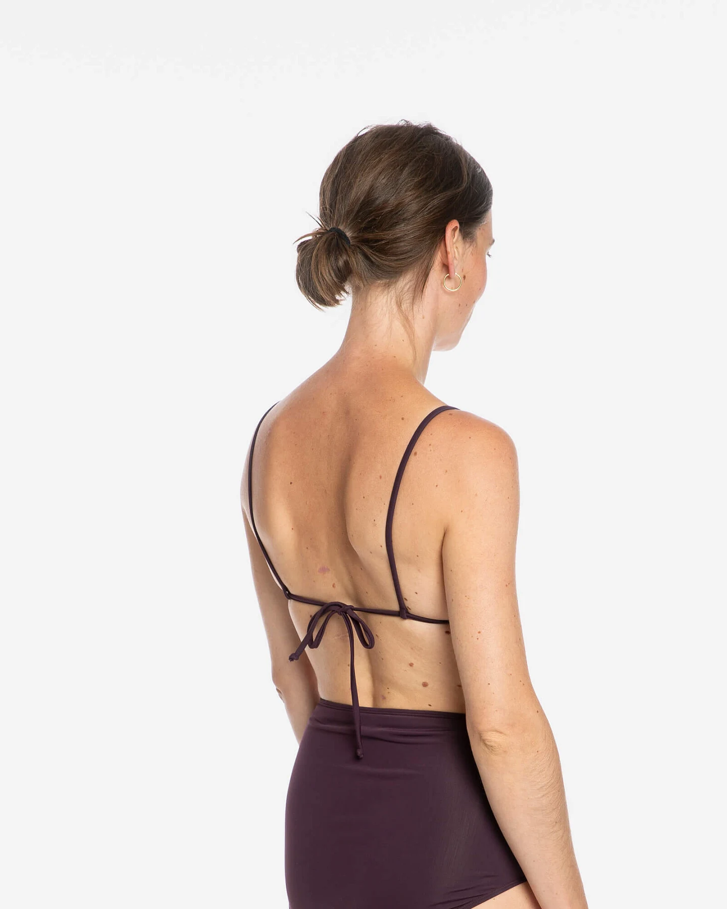 MATONA Damen vegan Bikinioberteil Triangle Aubergine – Ansicht 2