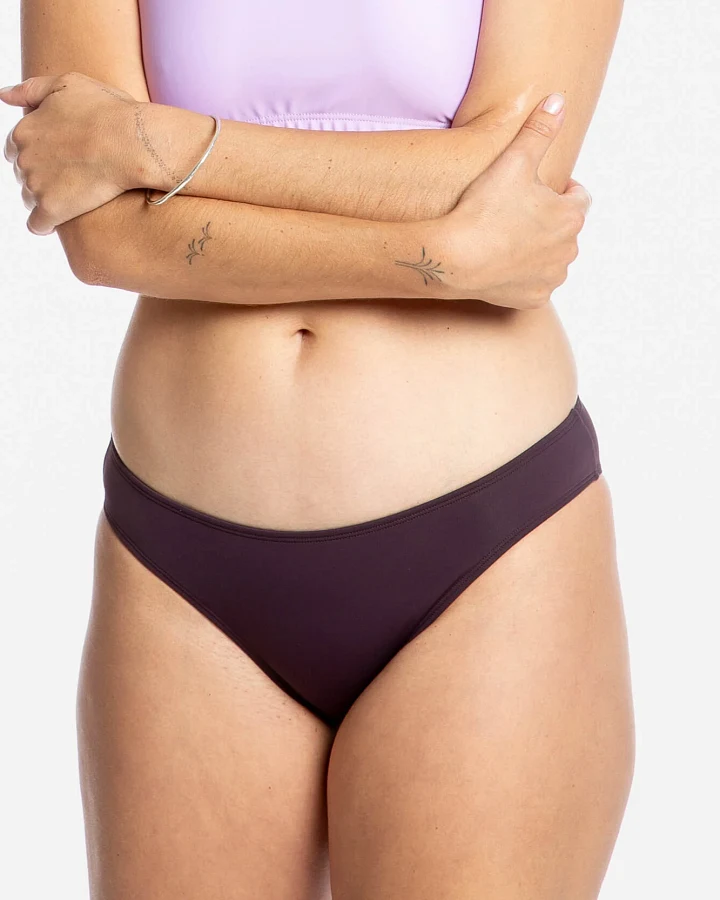 MATONA Damen vegan Bikini-Slip Aubergine