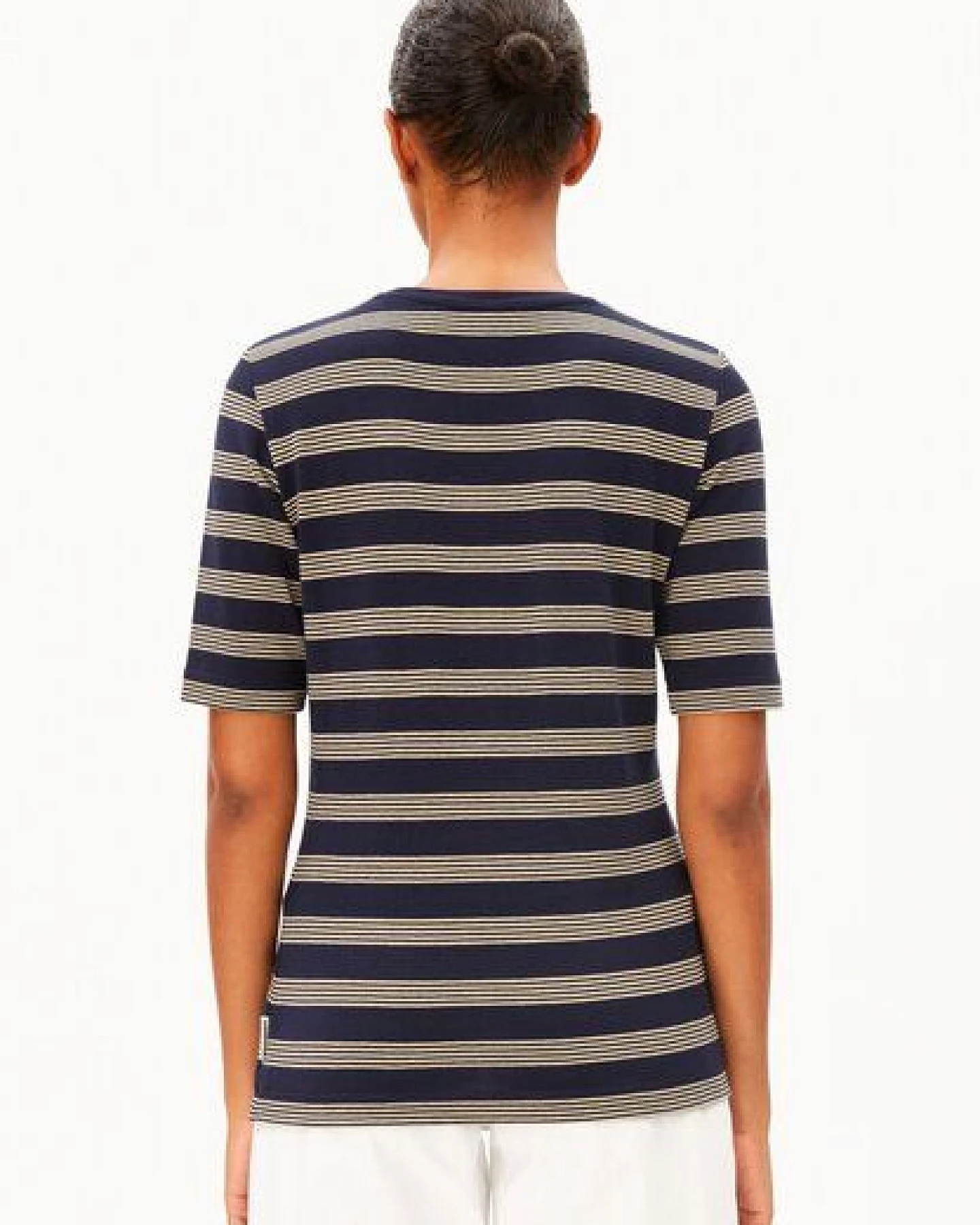 ARMEDANGELS JAANISARA FINE STRIPE Damen T-Shirt aus Bio-Baumwoll Mix – Ansicht 2