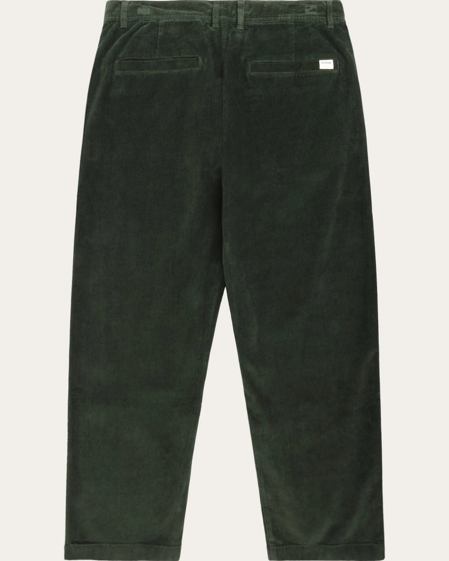KnowledgeCotton Apparel Herren vegan Chino-Hose Flint Wide Corduroy Forrest Night Green – Ansicht 2