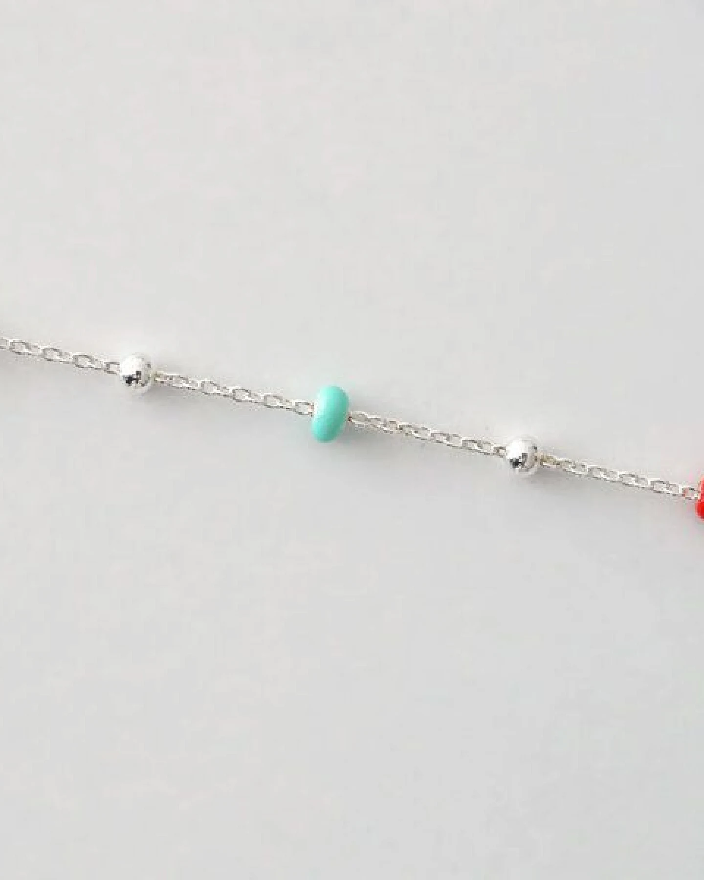 BELLYBIRD Jewellery Halskette - feine Kugelkette emailliert, 925 Sterlingsilber, vergoldet – Ansicht 4