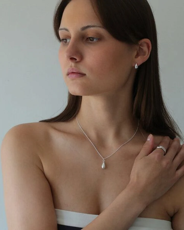 BELLYBIRD Jewellery Halskette - filigraner Tropfen, 925 Sterlingsilber, vergoldet