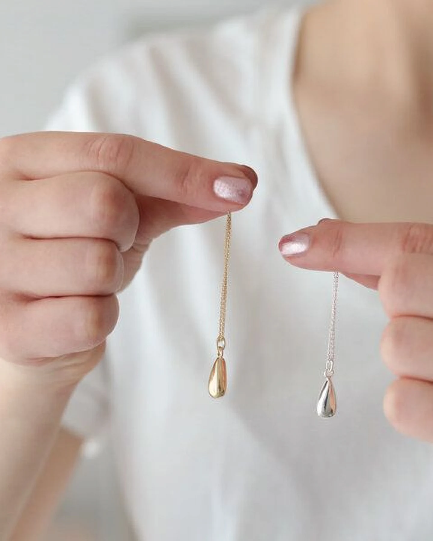 BELLYBIRD Jewellery Halskette - filigraner Tropfen, 925 Sterlingsilber, vergoldet – Ansicht 2