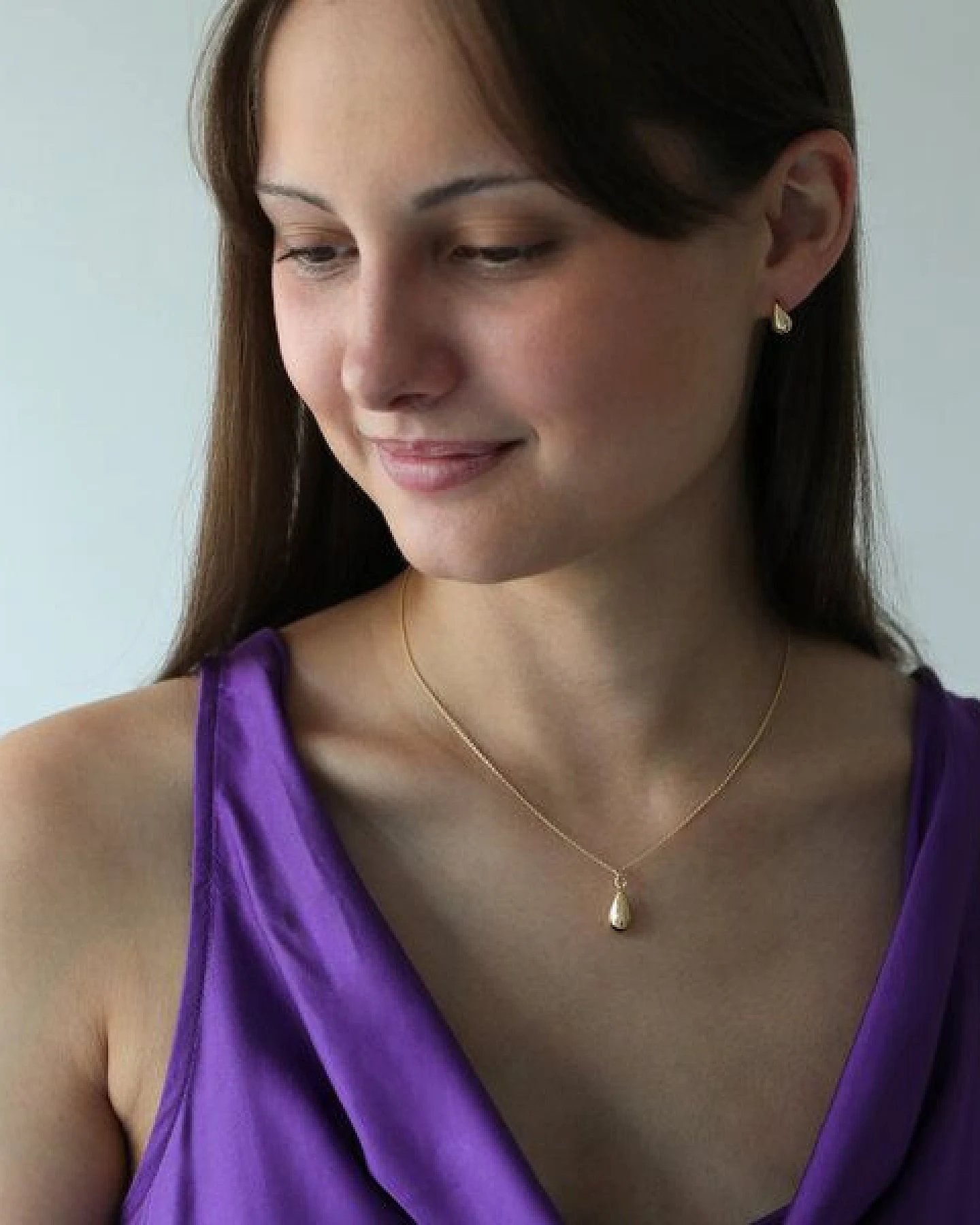 BELLYBIRD Jewellery Halskette - filigraner Tropfen, 925 Sterlingsilber, vergoldet – Ansicht 3