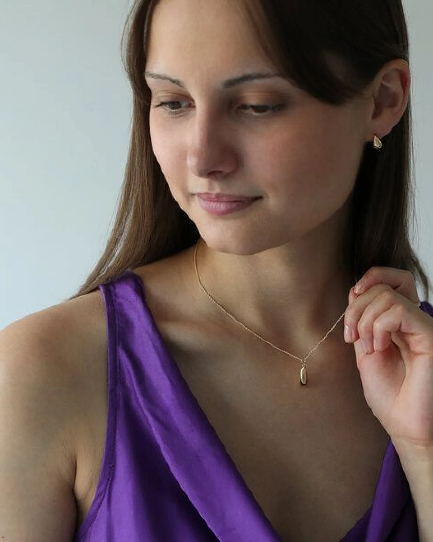 BELLYBIRD Jewellery Halskette - filigraner Tropfen, 925 Sterlingsilber, vergoldet – Ansicht 4